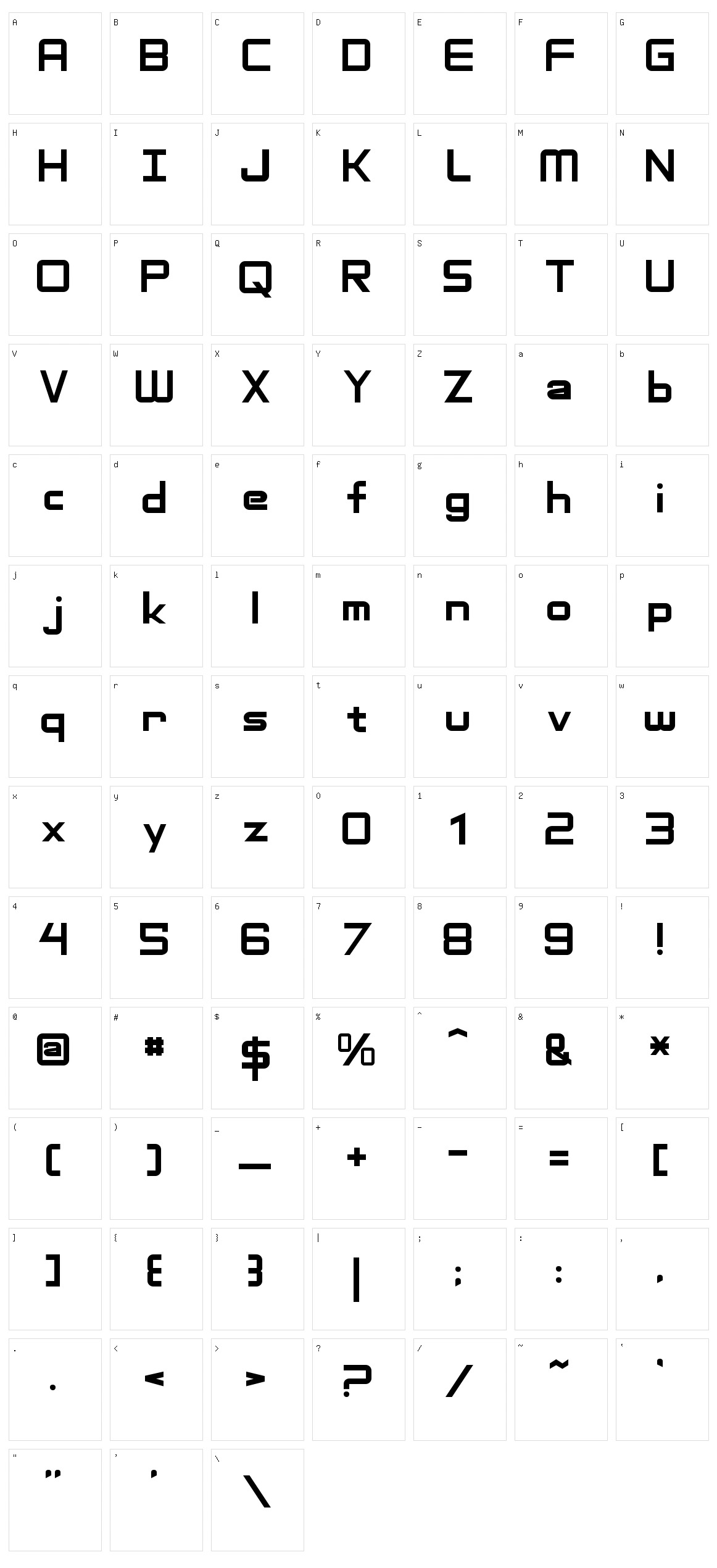 Adventure Subtitles Character Set