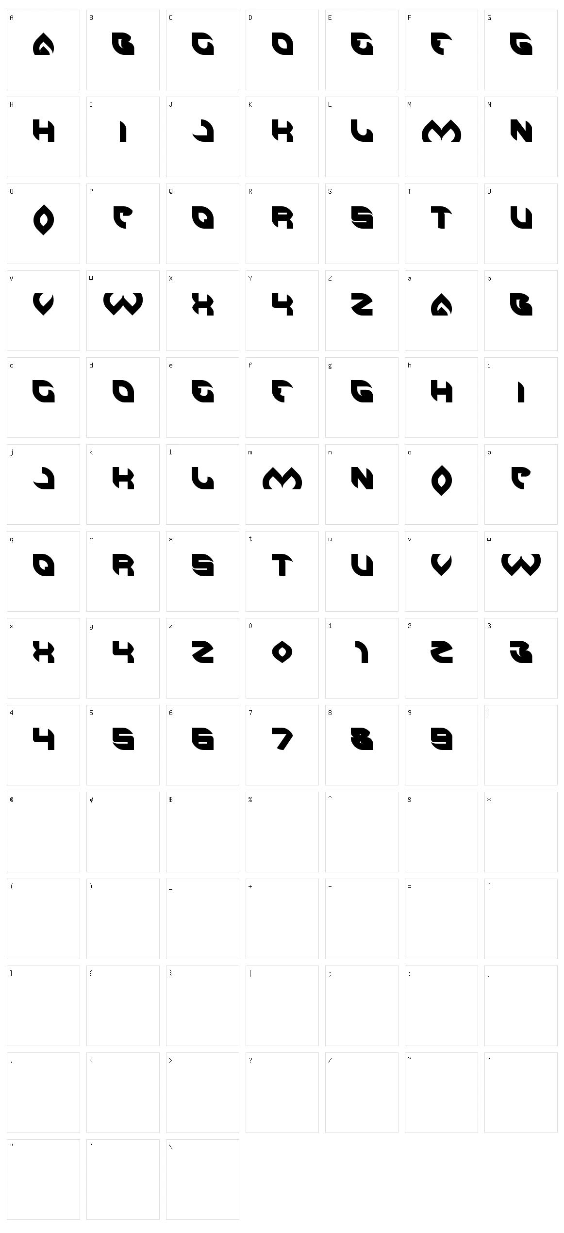 Aero Glass Character Set