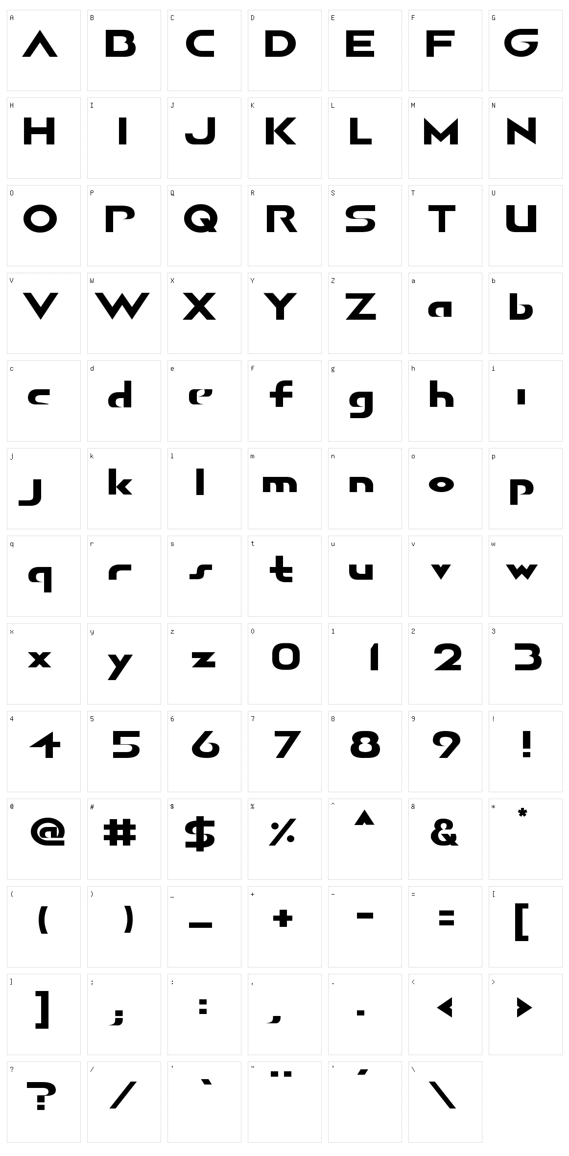 Airborne GP Character Set