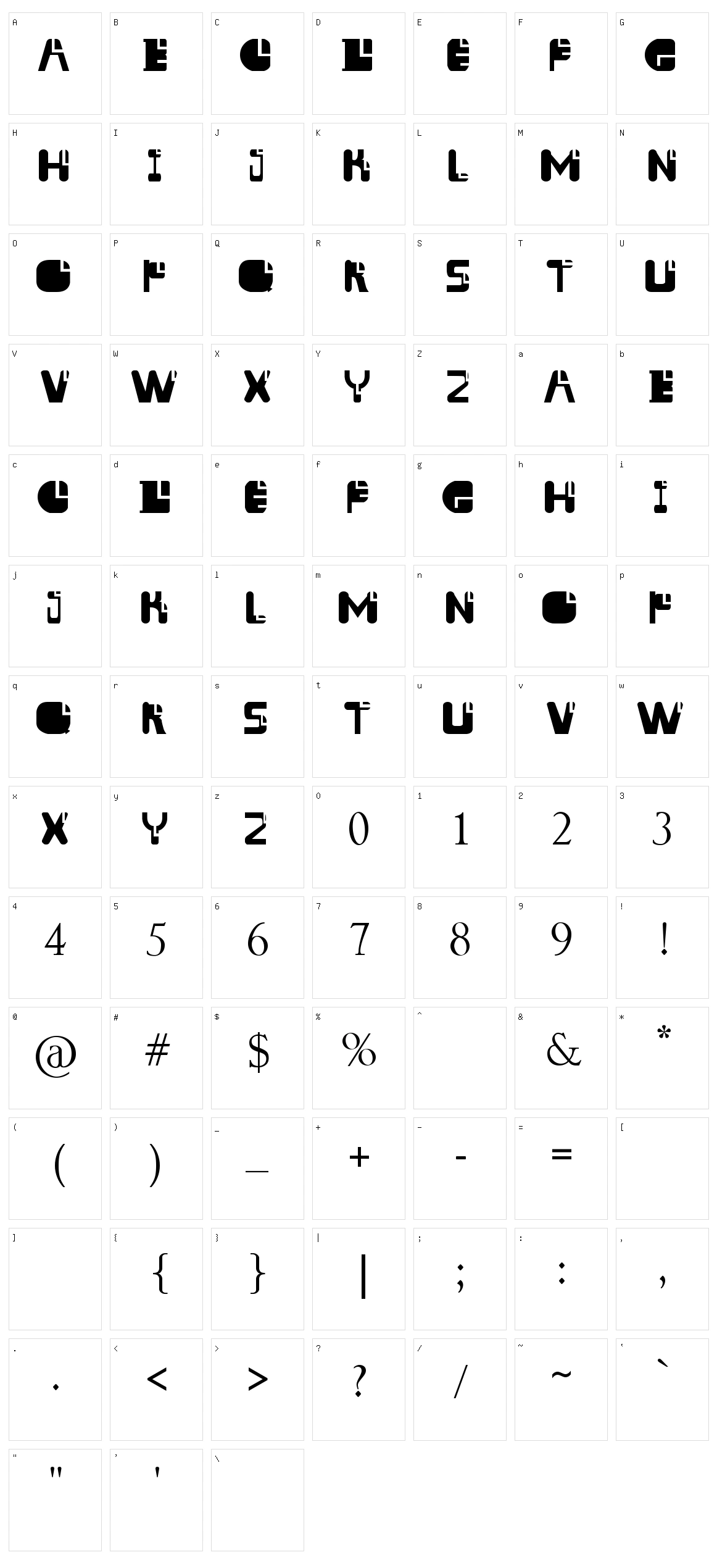 Aissur Character Set