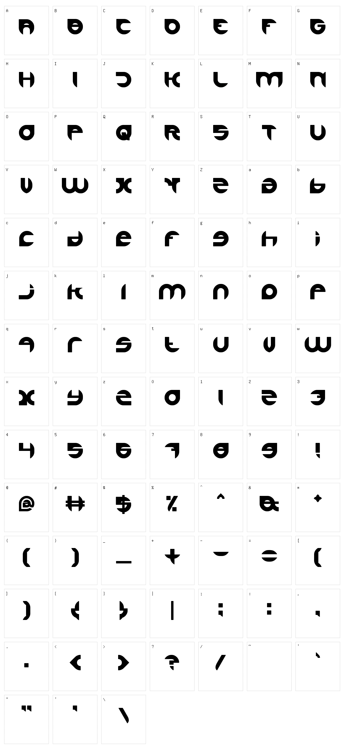 Alexandra Character Set