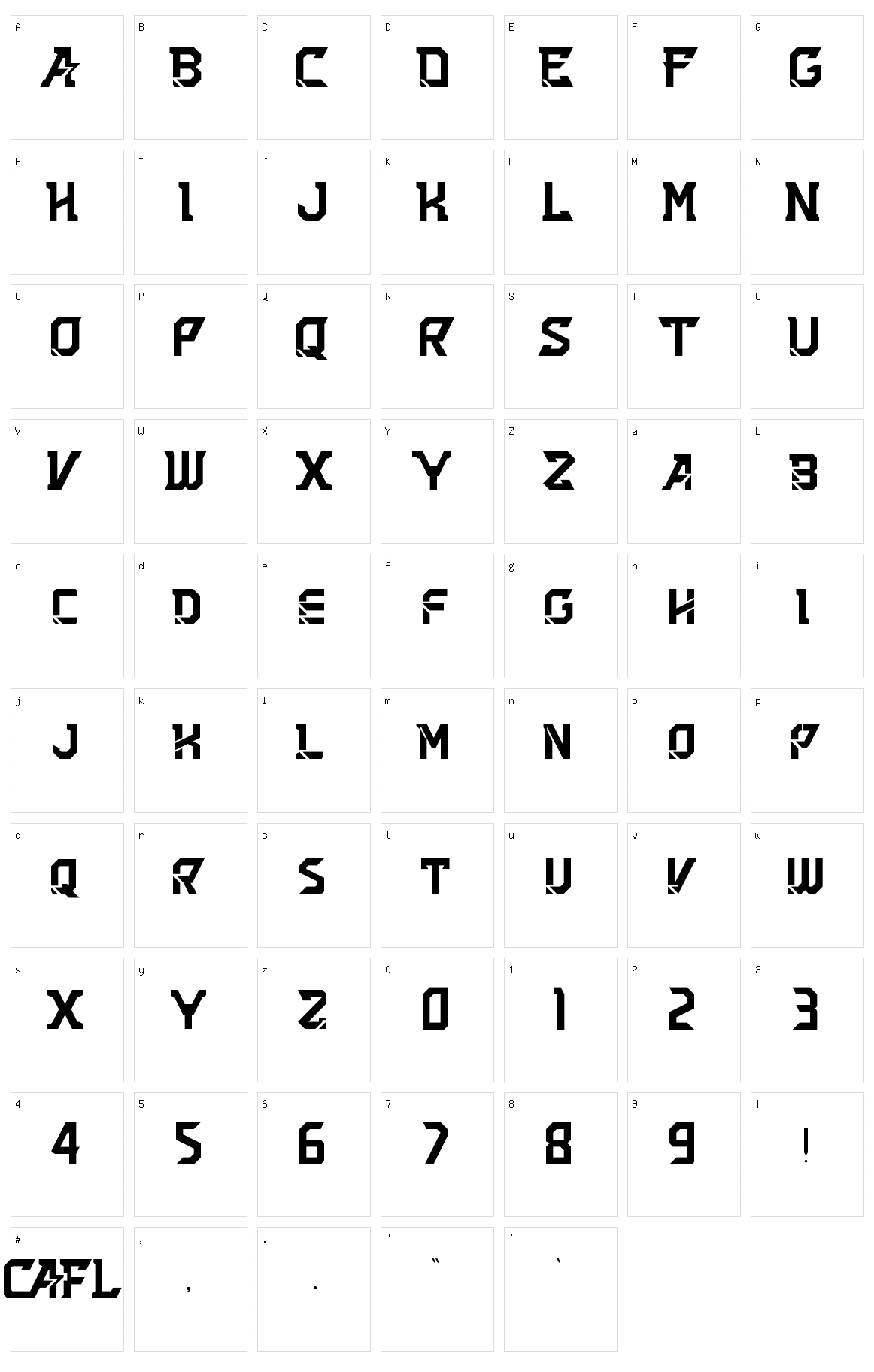 All American Character Set