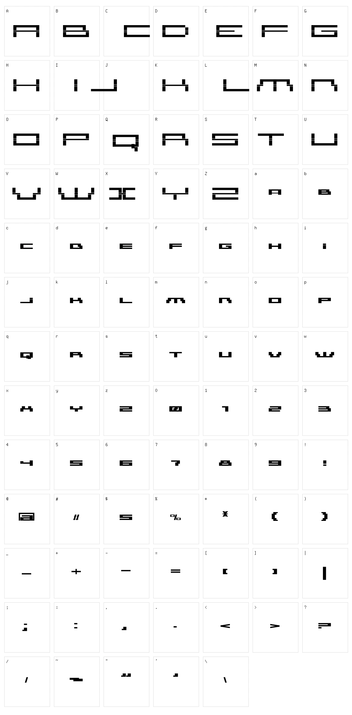 AmazXakep Character Set