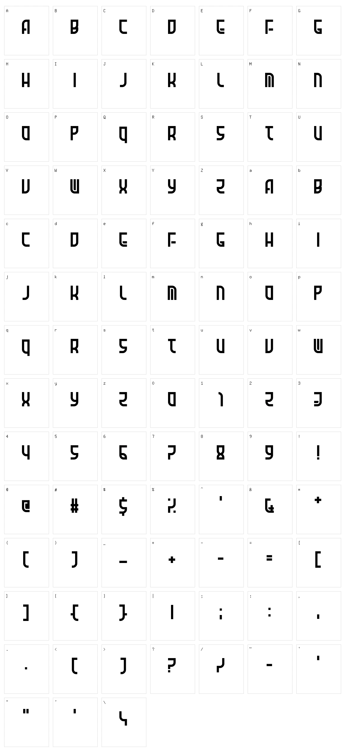 Amid Verrion Character Set