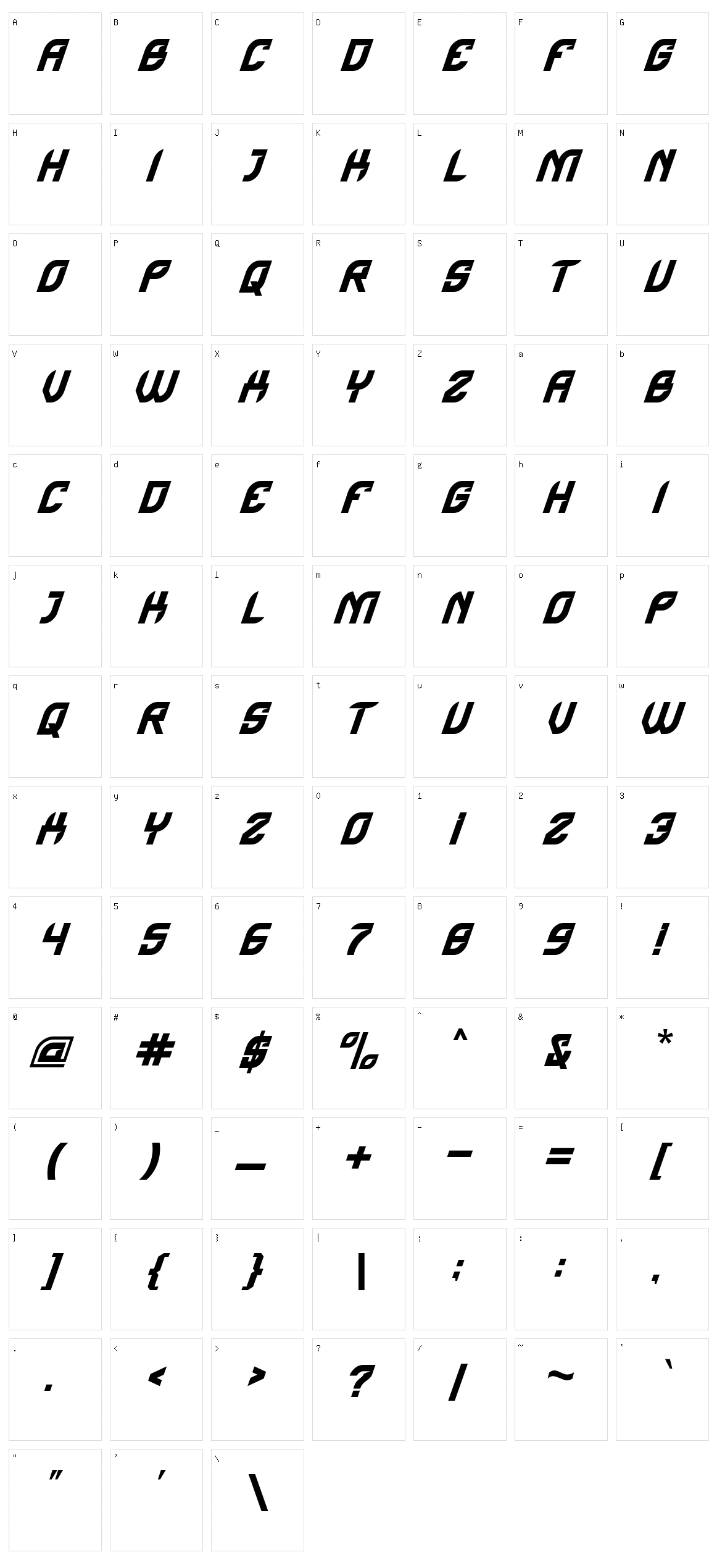 Ancent Character Set