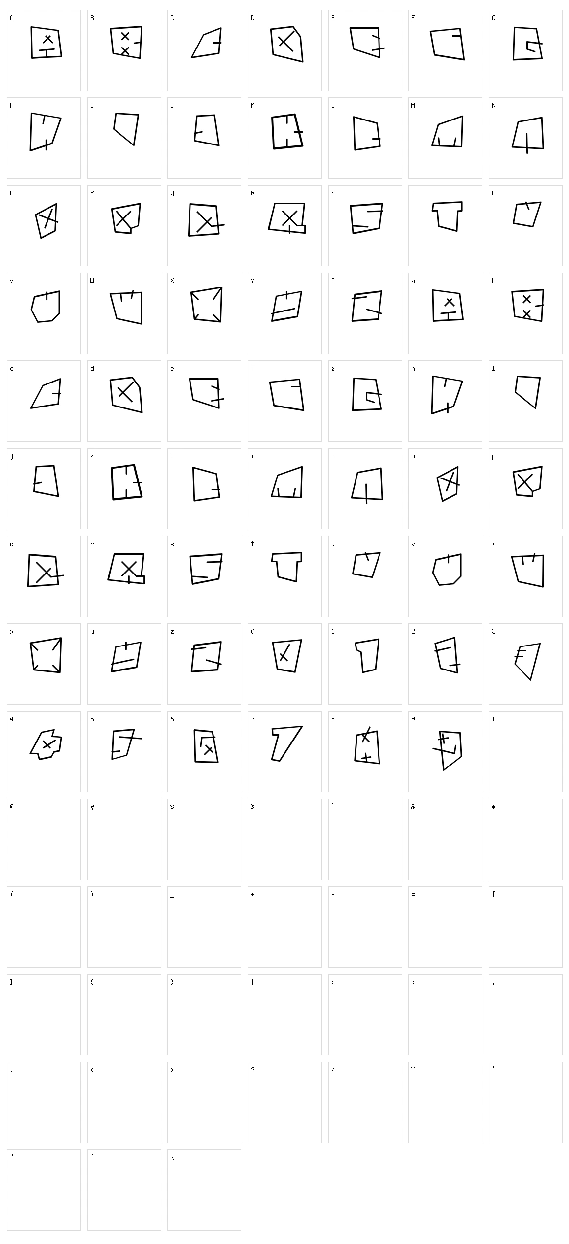 Andre Gestauchtbold Character Set