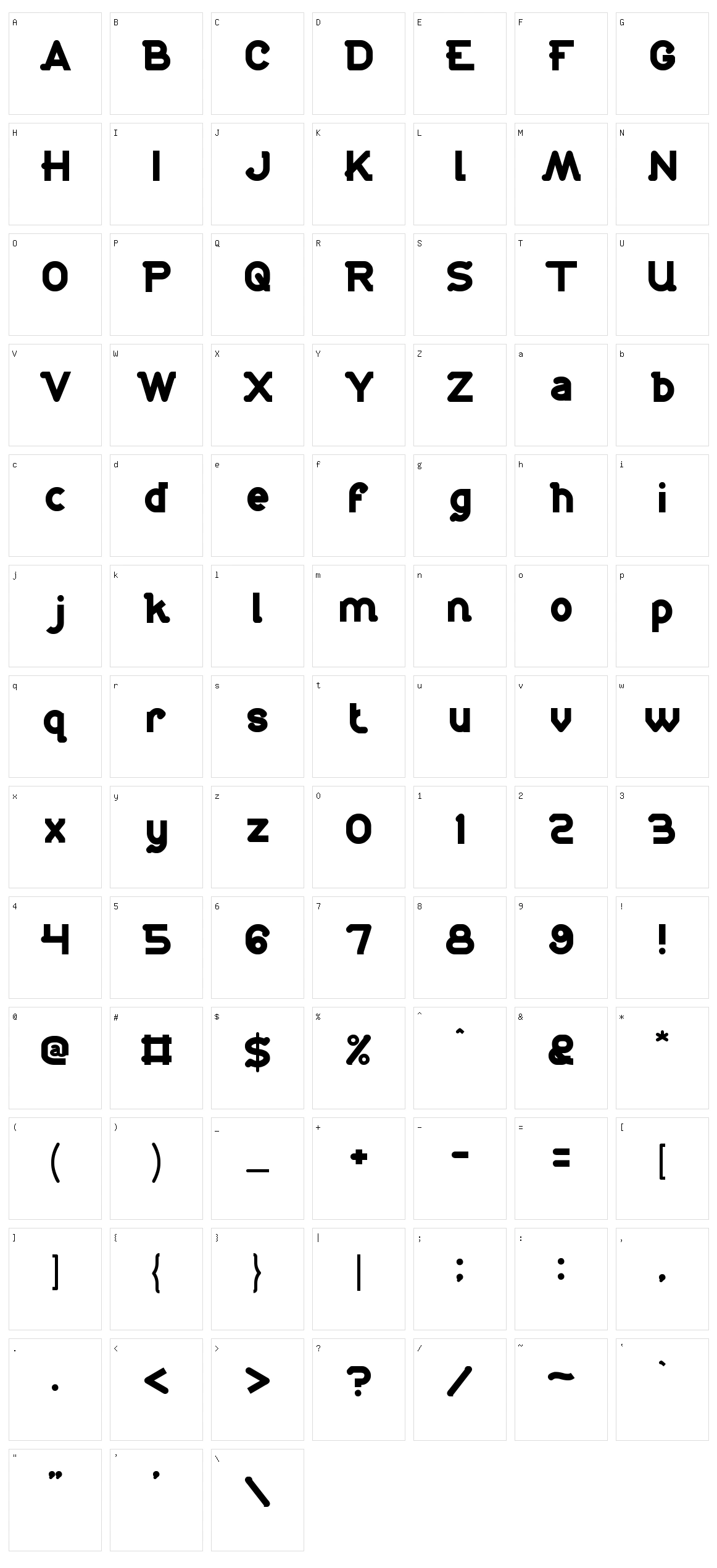 Antariksa Character Set