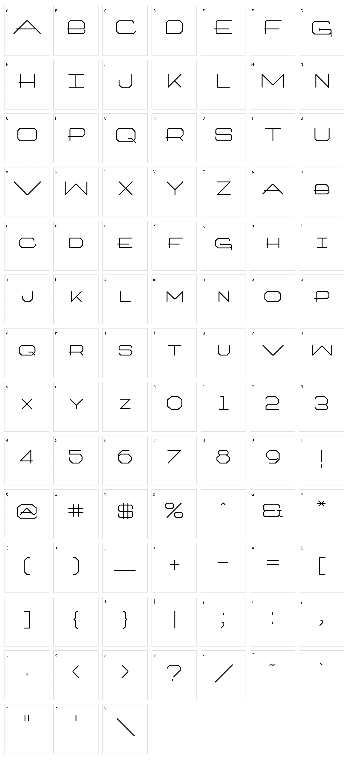Architext Character Set