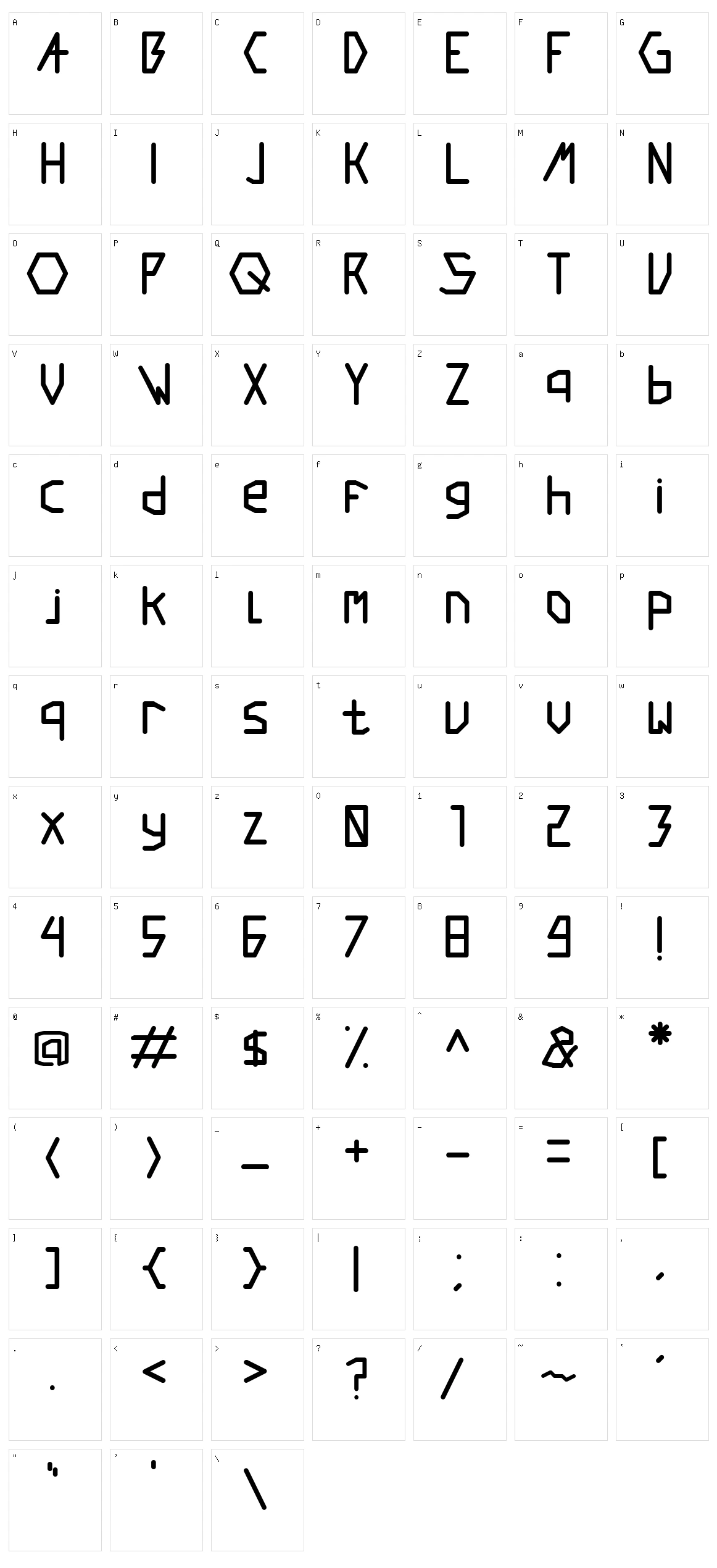 Ark Dotline Character Set