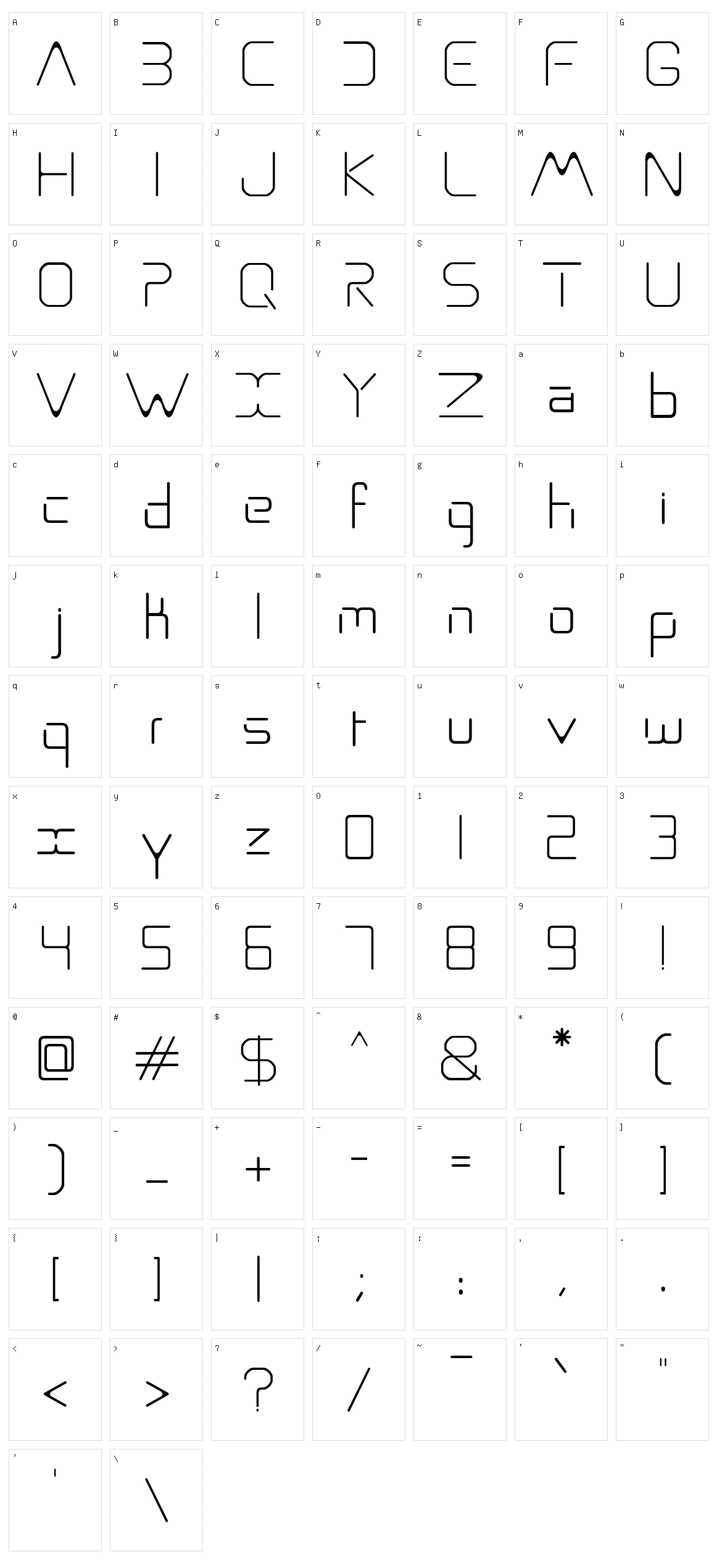 ASO Character Set