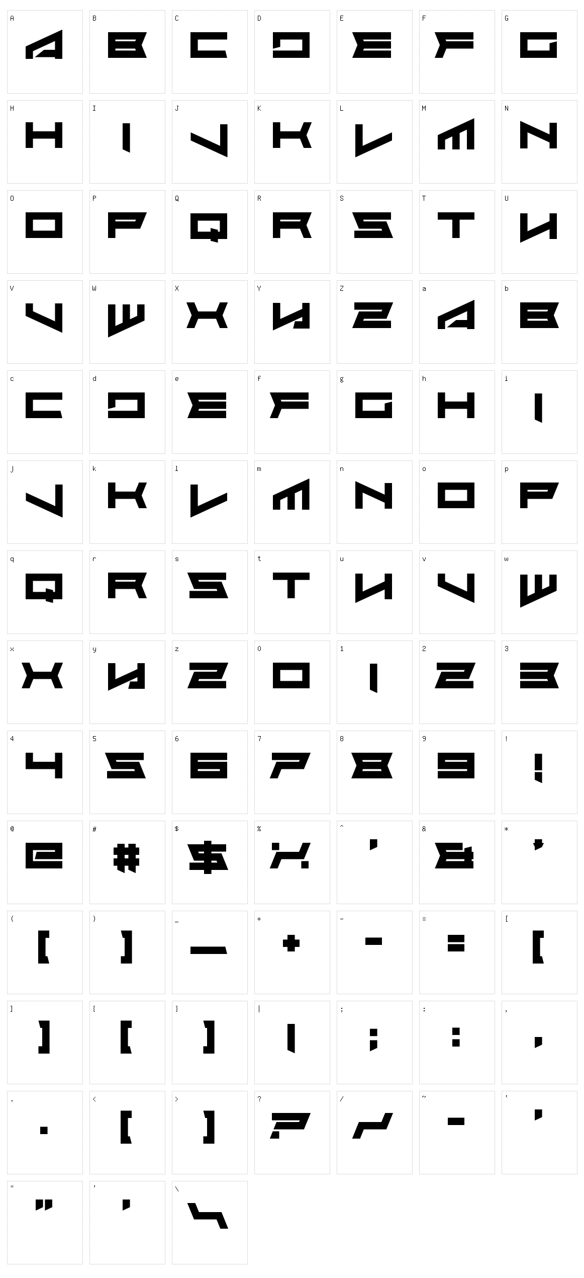 Assvssin Character Set