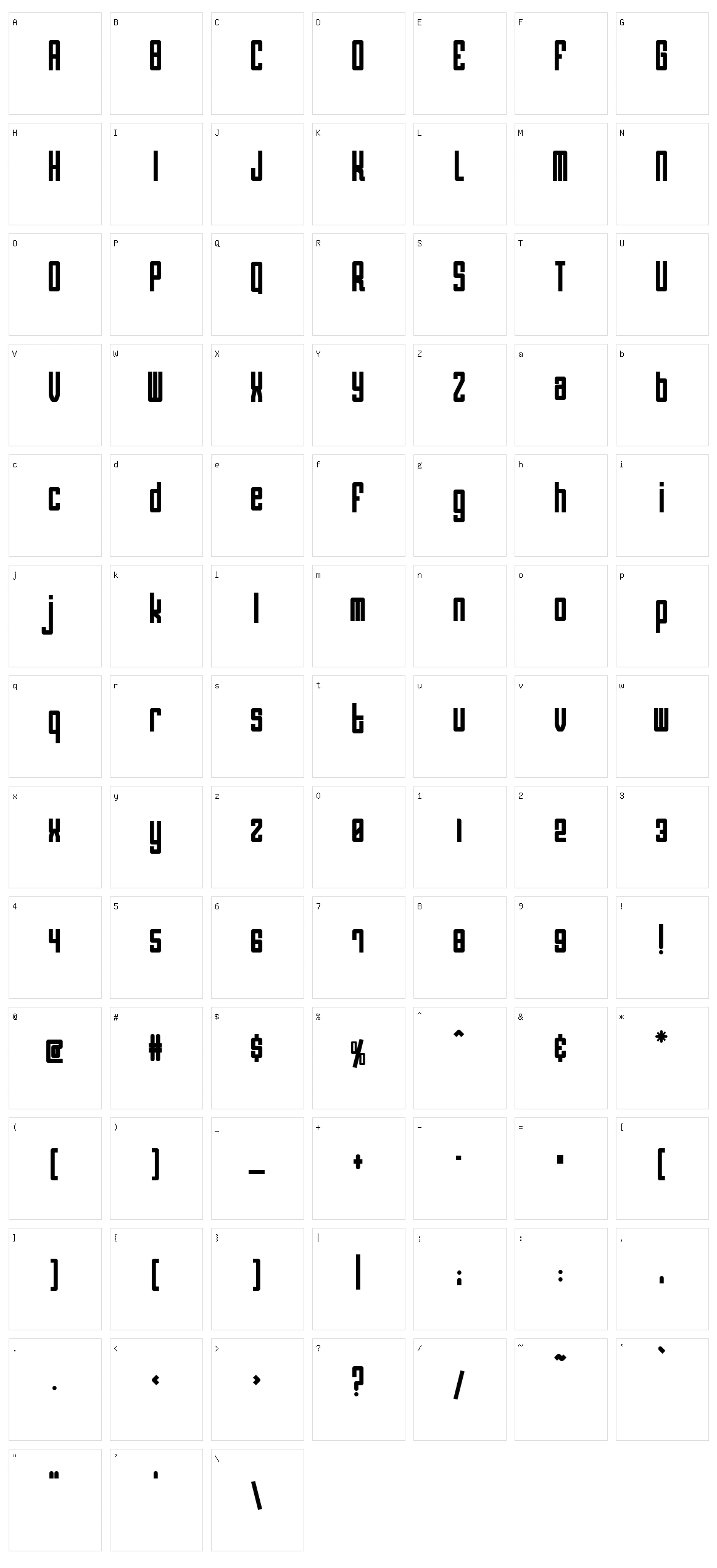Atomic Character Set