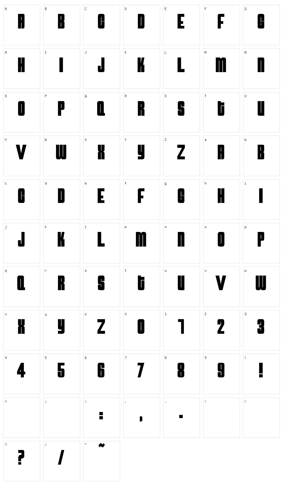 Atomic Bomb Character Set