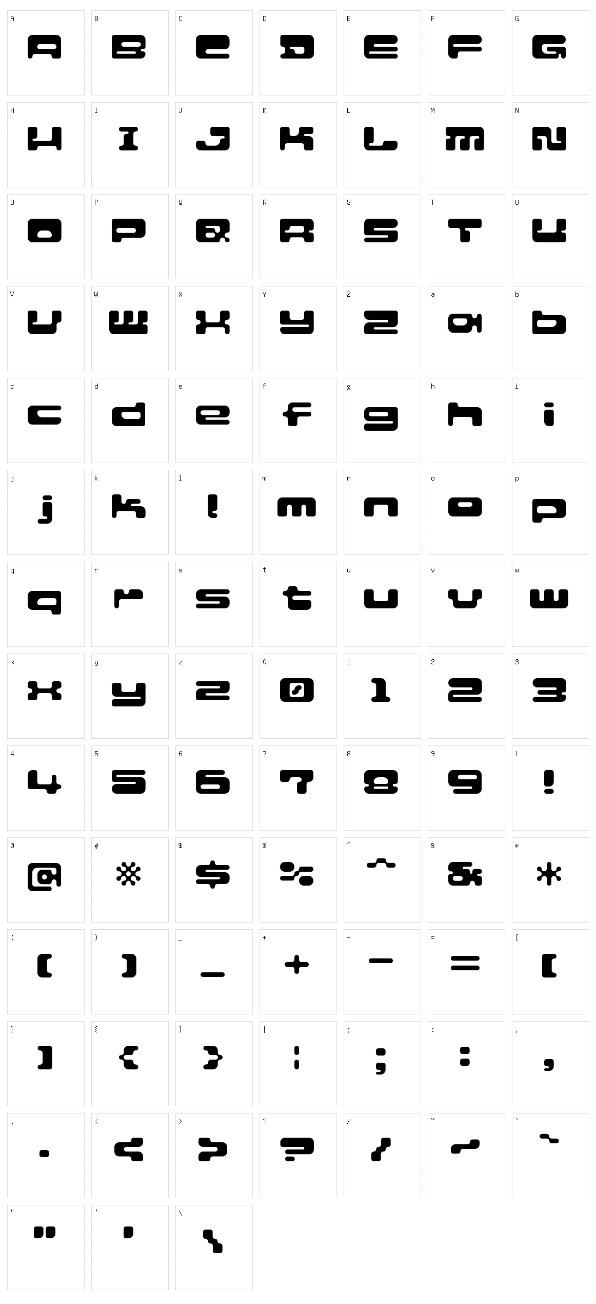 Audio Nugget Character Set