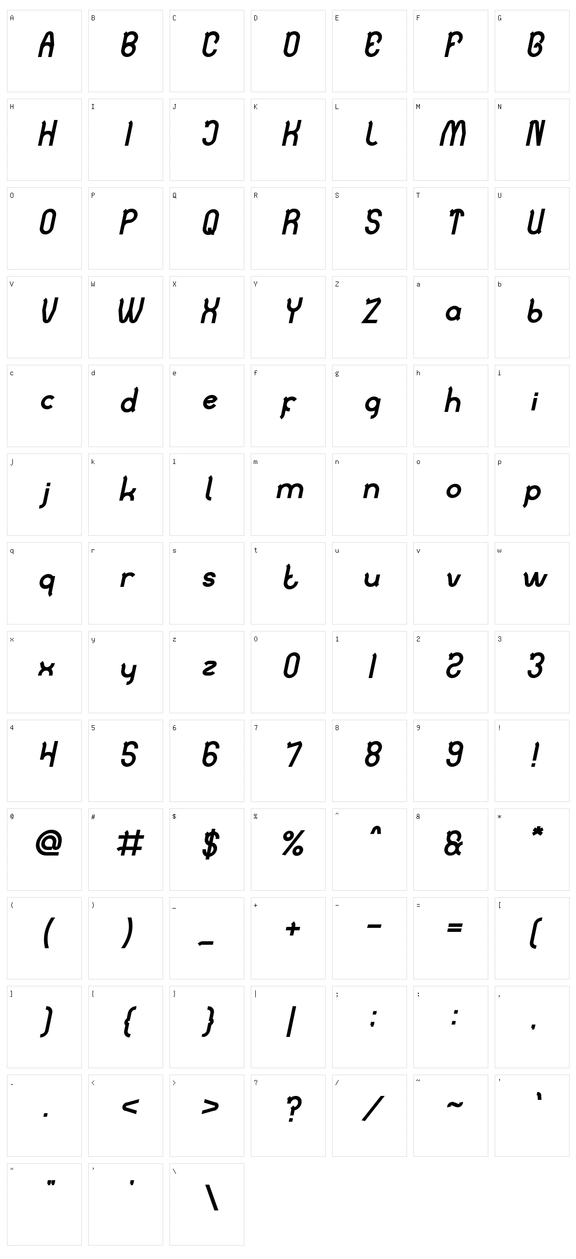 Auto Mobile Character Set