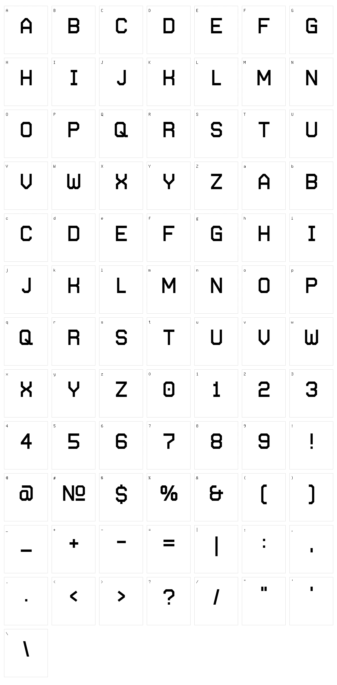 Autobahn Character Set