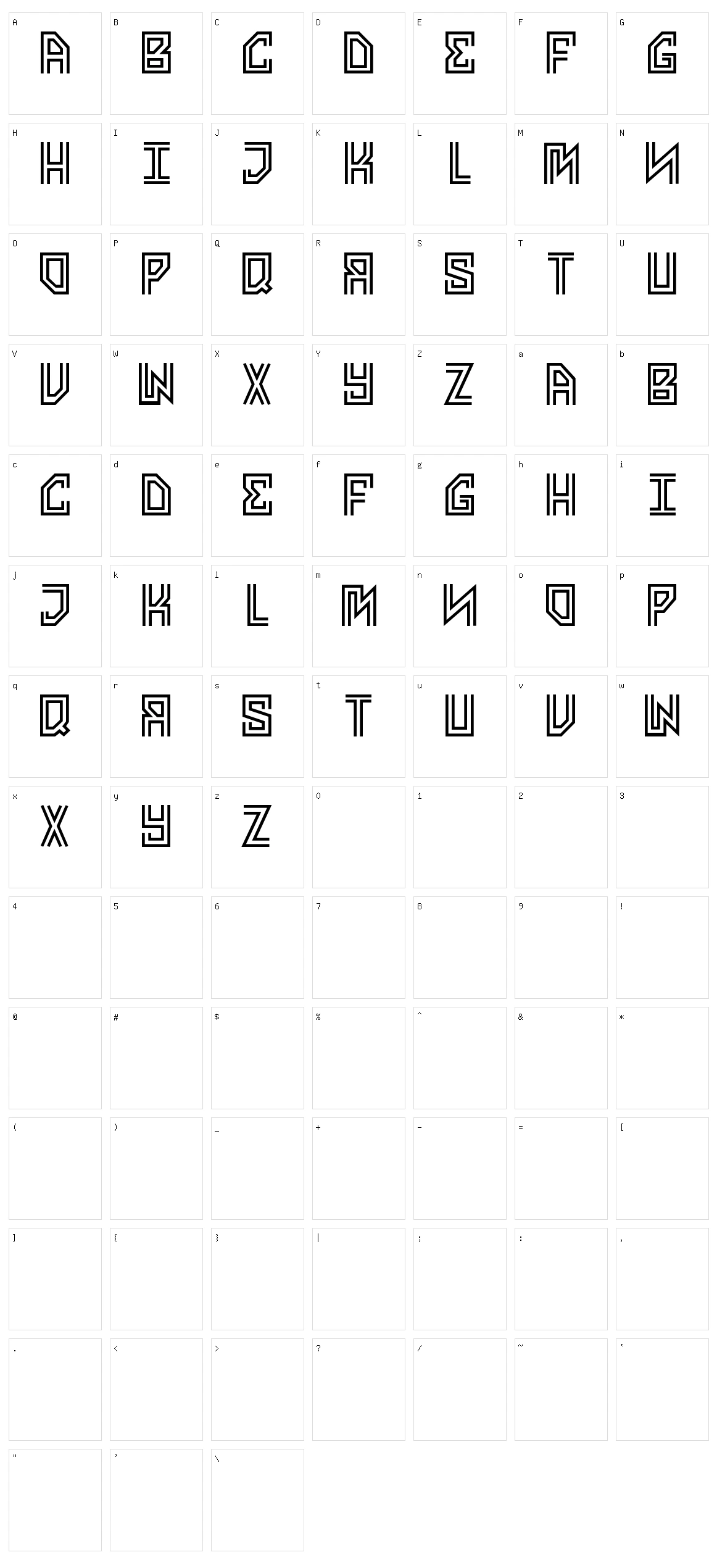 Avenge Me Character Set