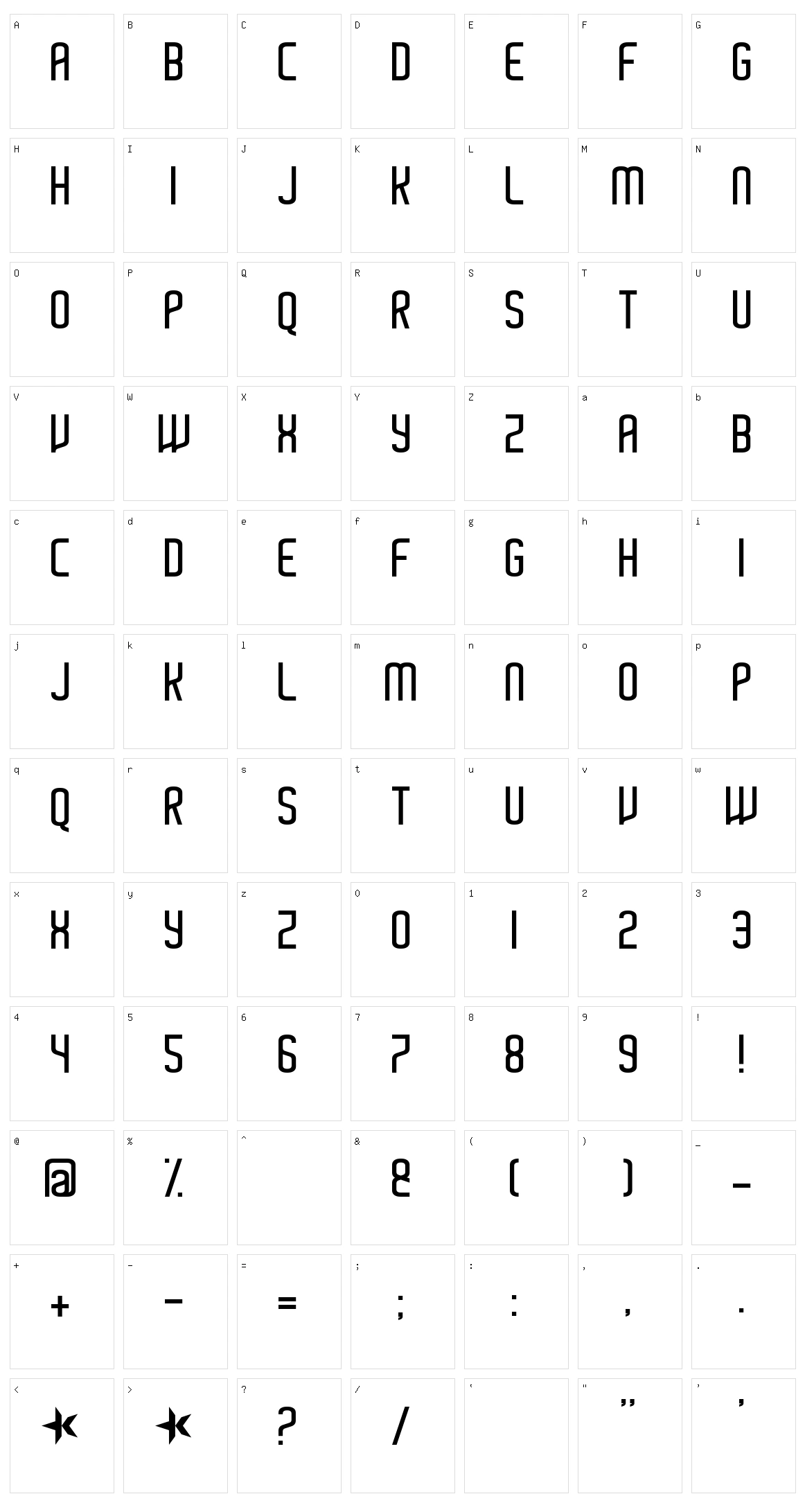 Ayherre Character Set