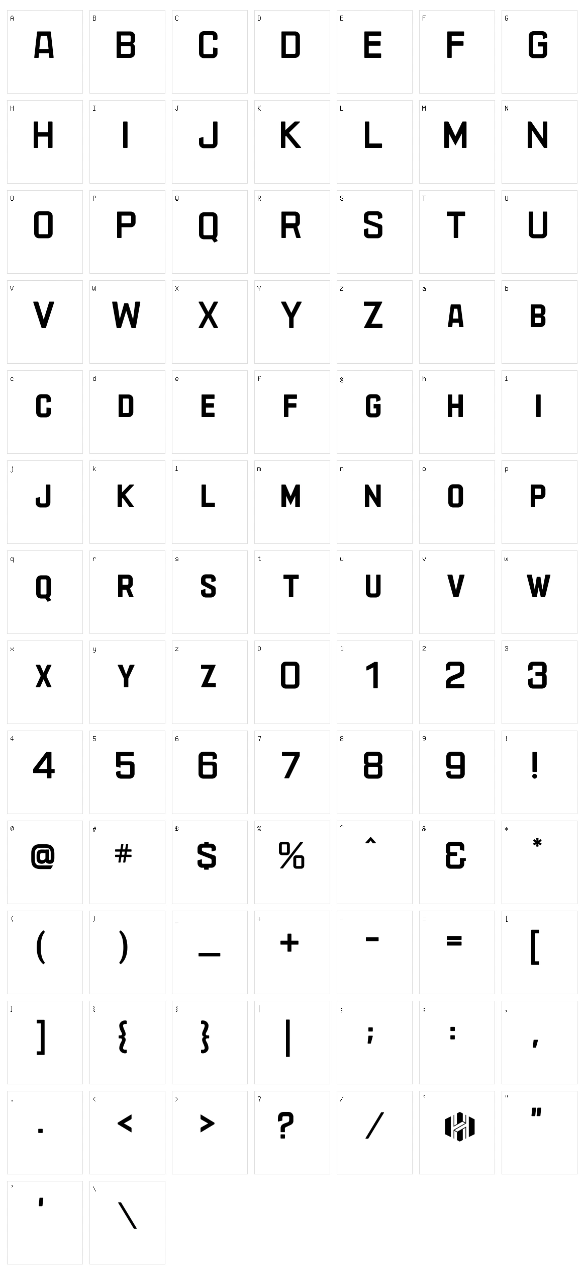 AzureoN Character Set