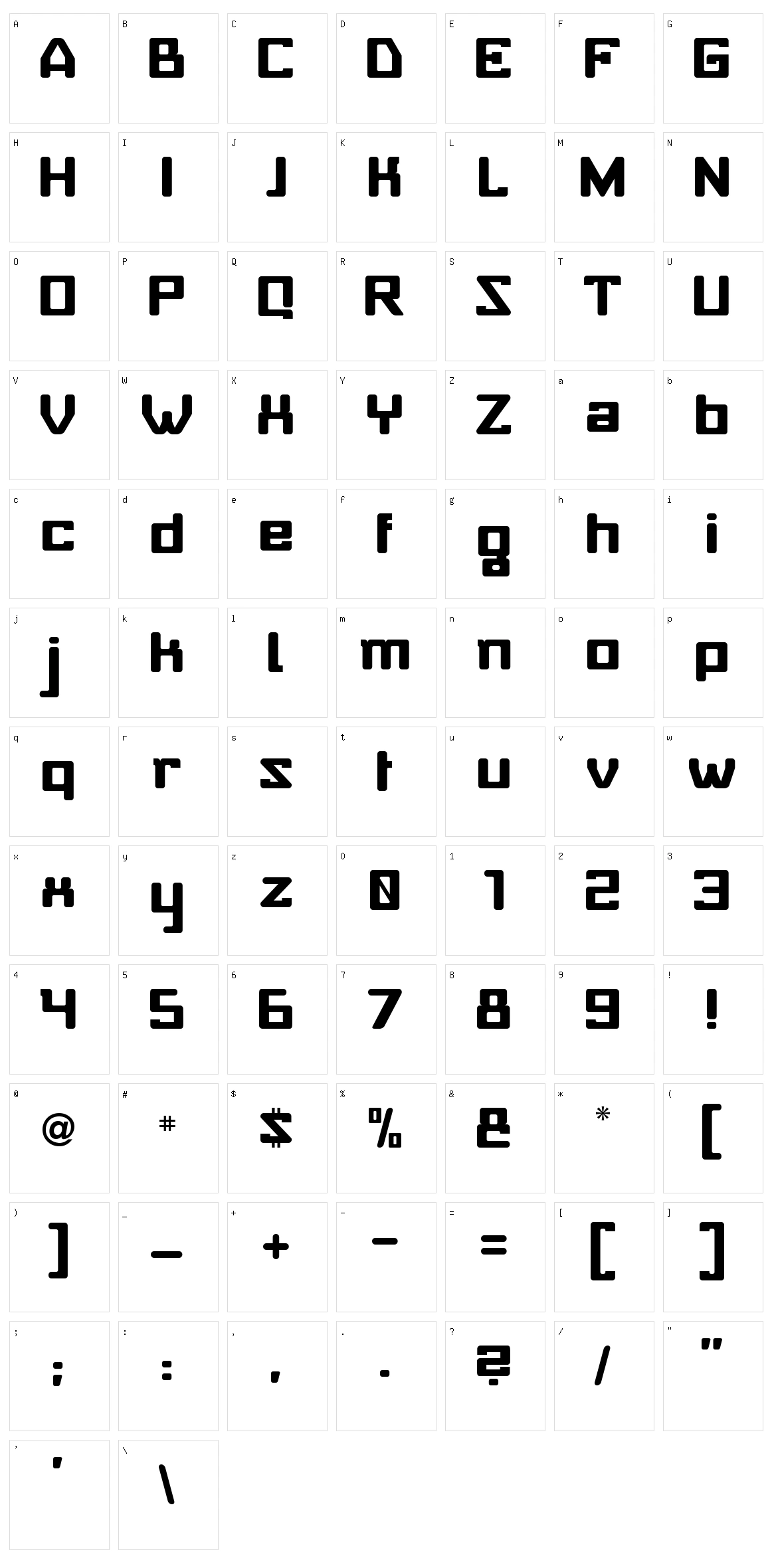 Baby Universe Character Set