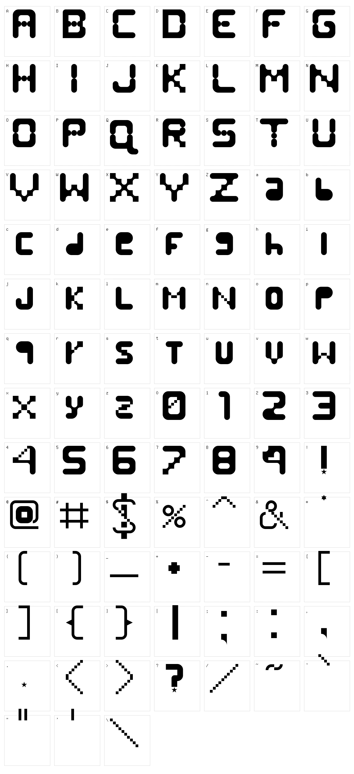 Banjjak Character Set