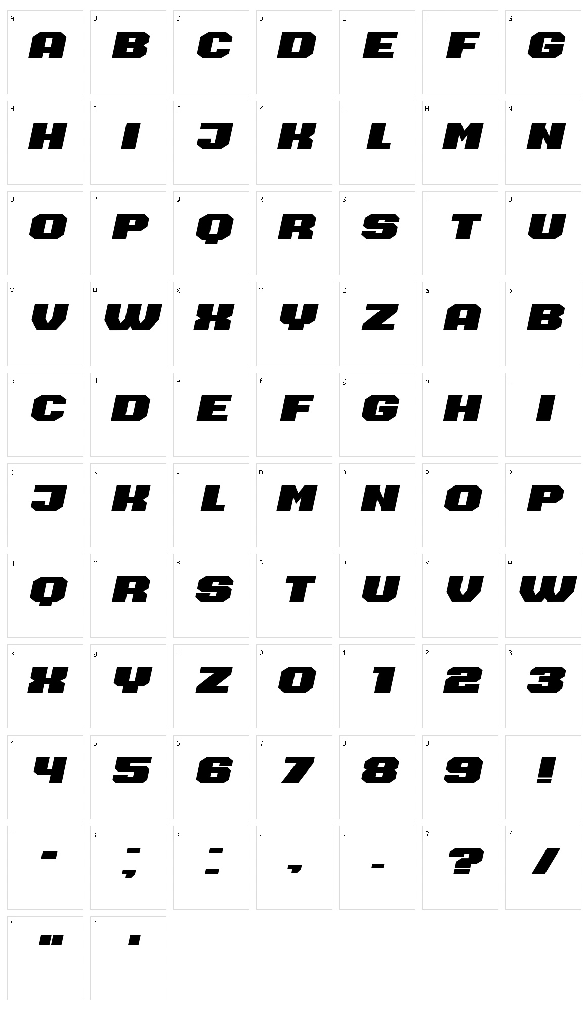 Barbara Character Set