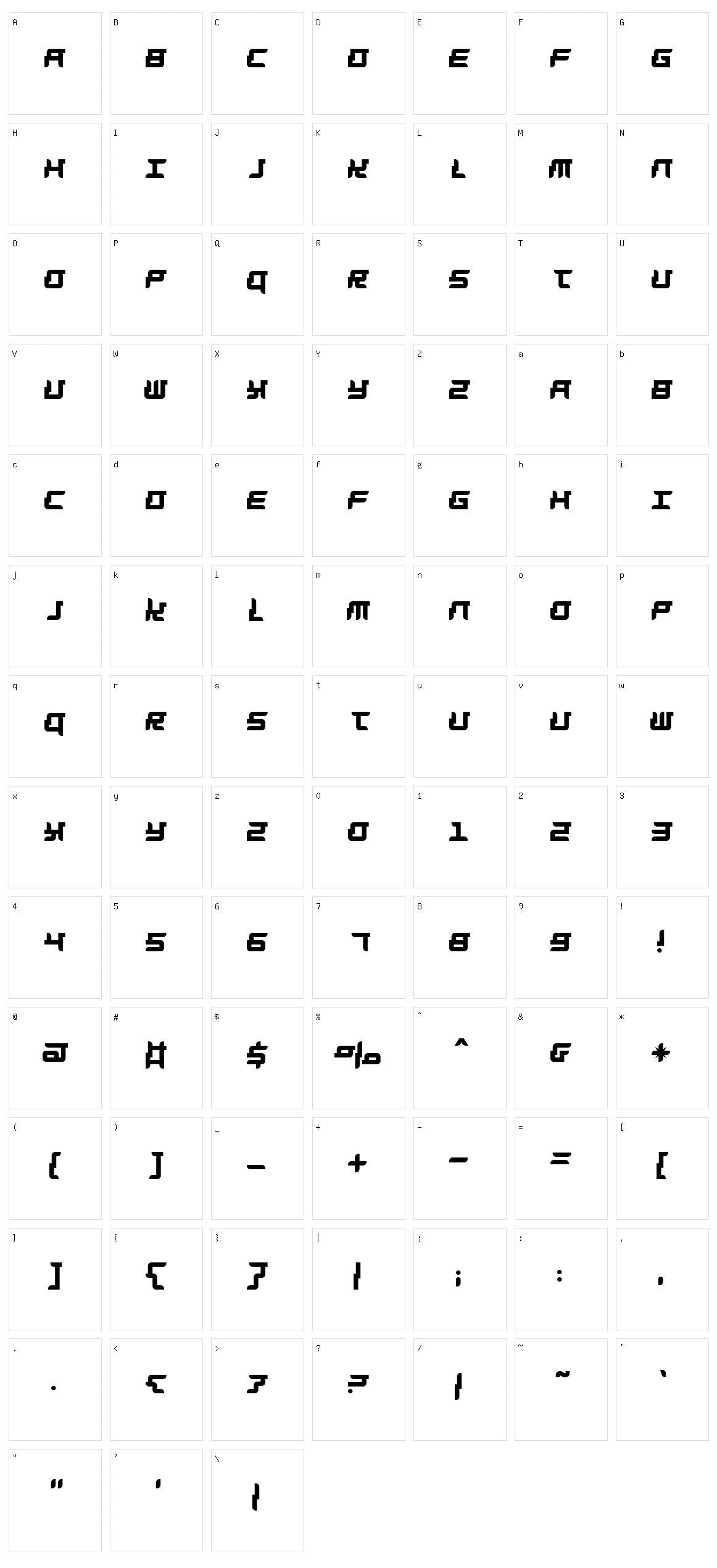 Barbarella Character Set