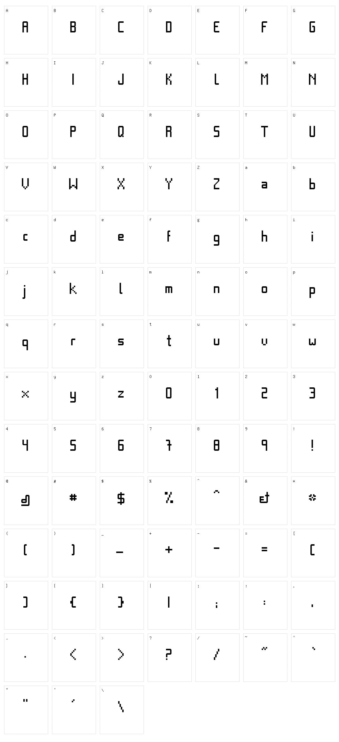 Basica Character Set