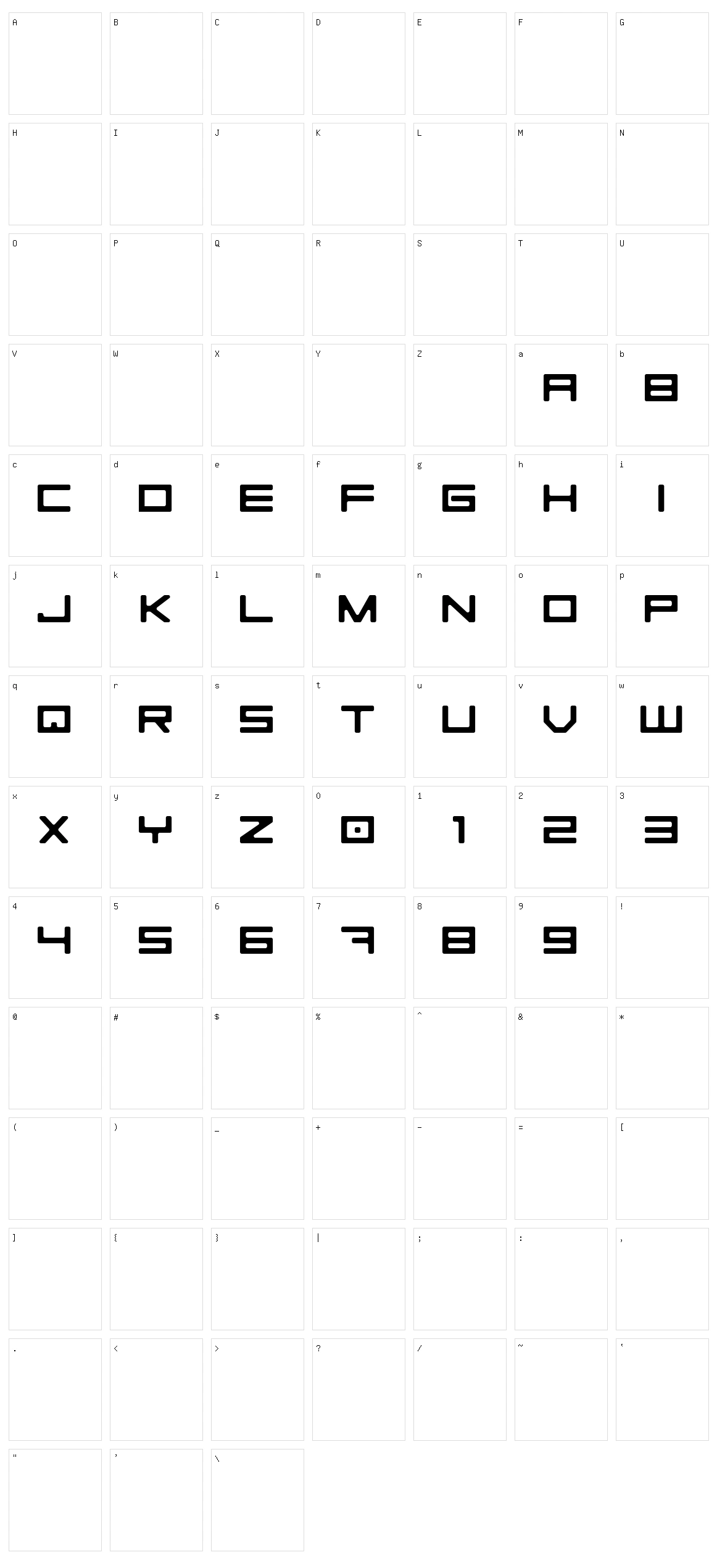 Basica Character Set