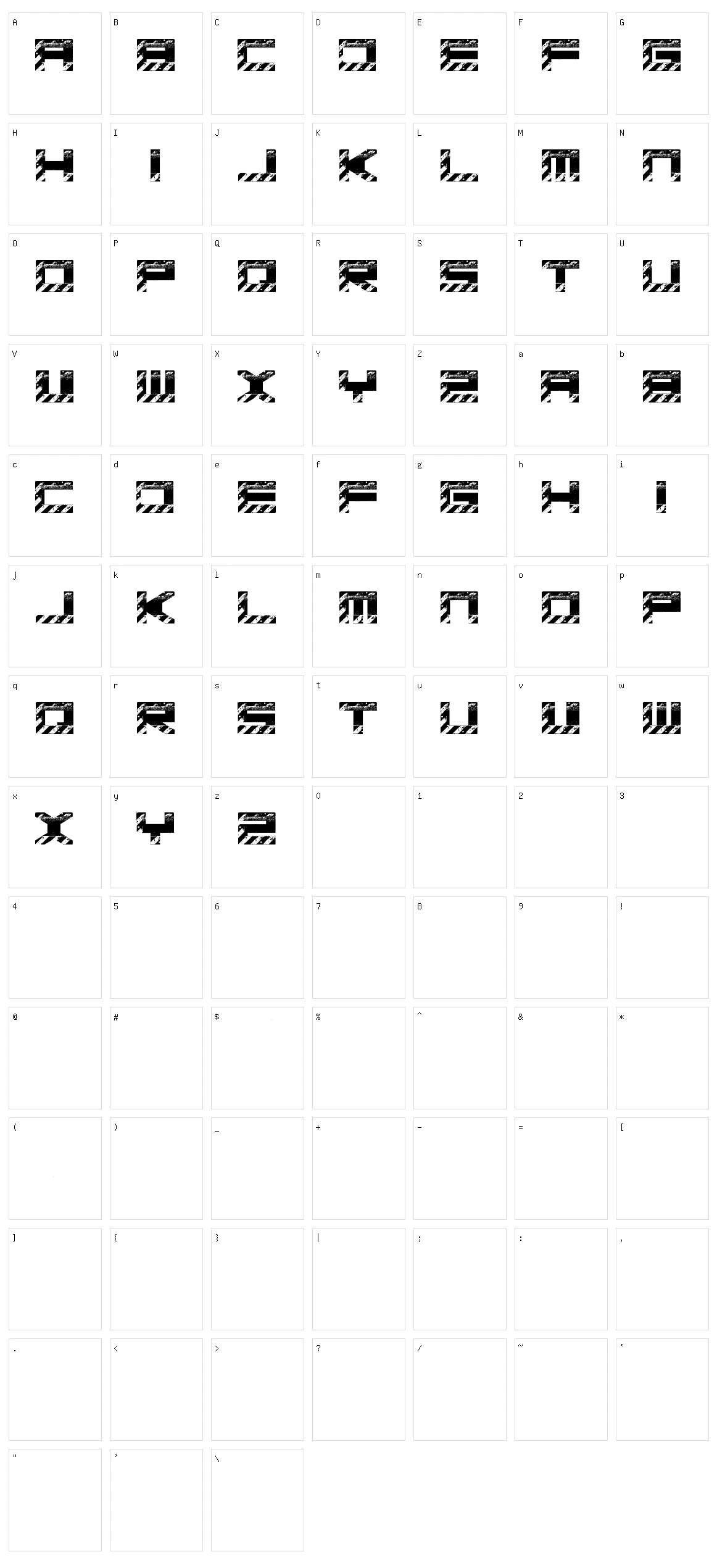 Basica Industrial Character Set