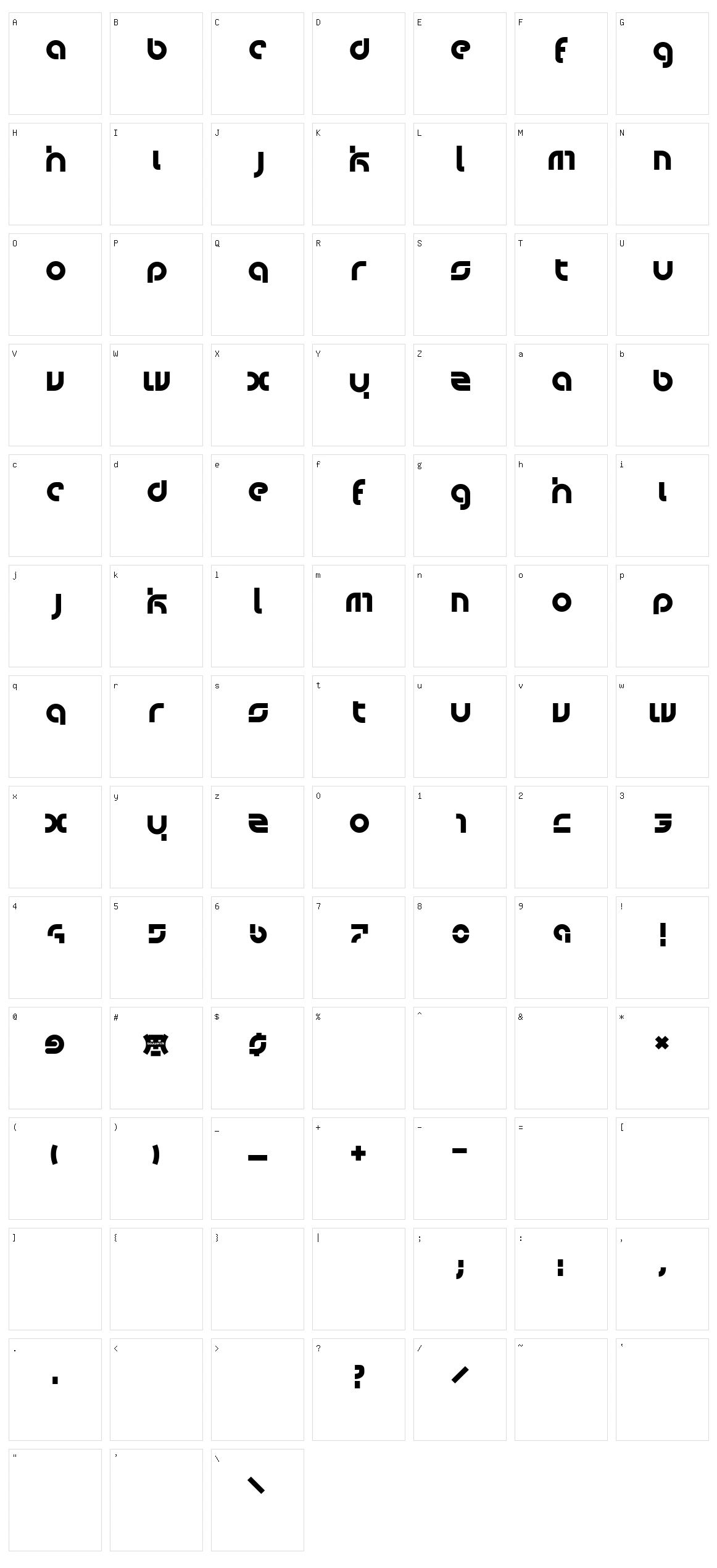 Bauwerck Character Set