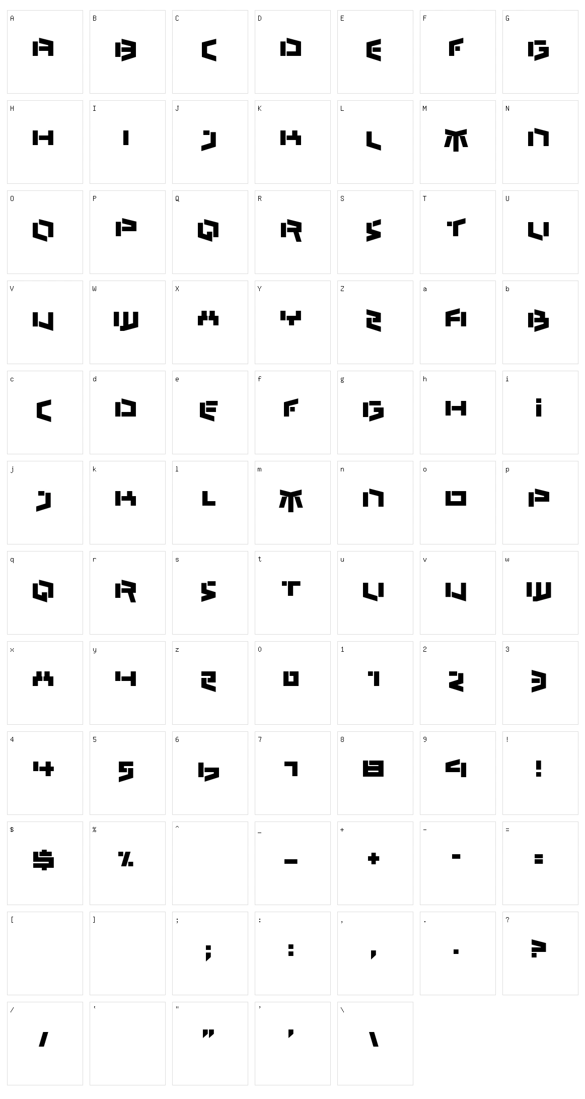 Bedlam Remix Character Set