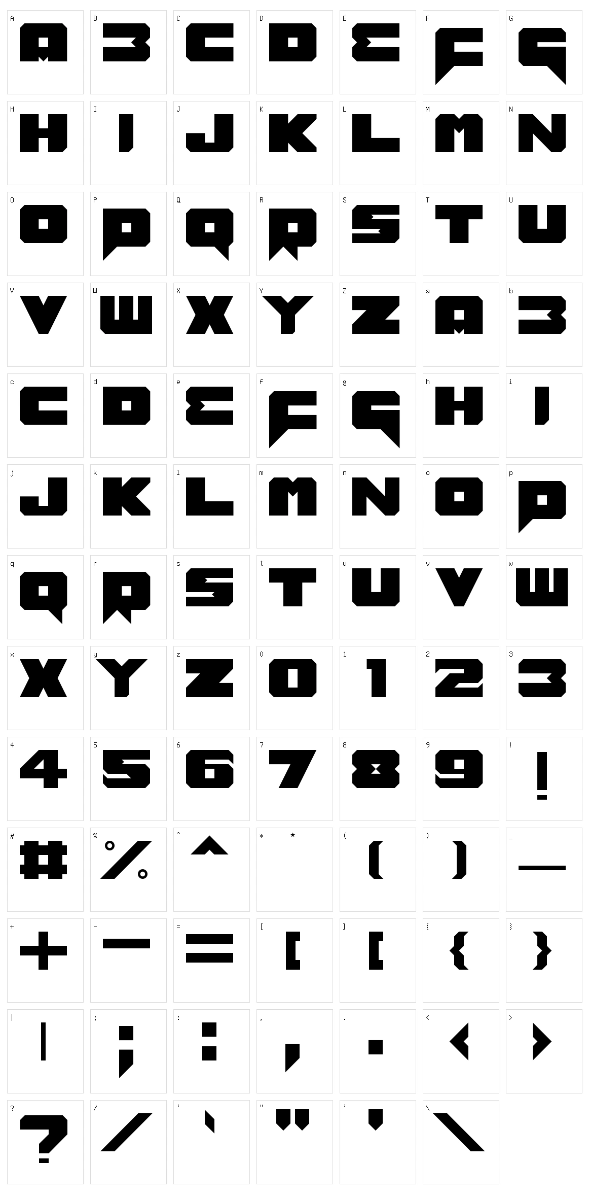 Benny Benassi Font Remake Character Set