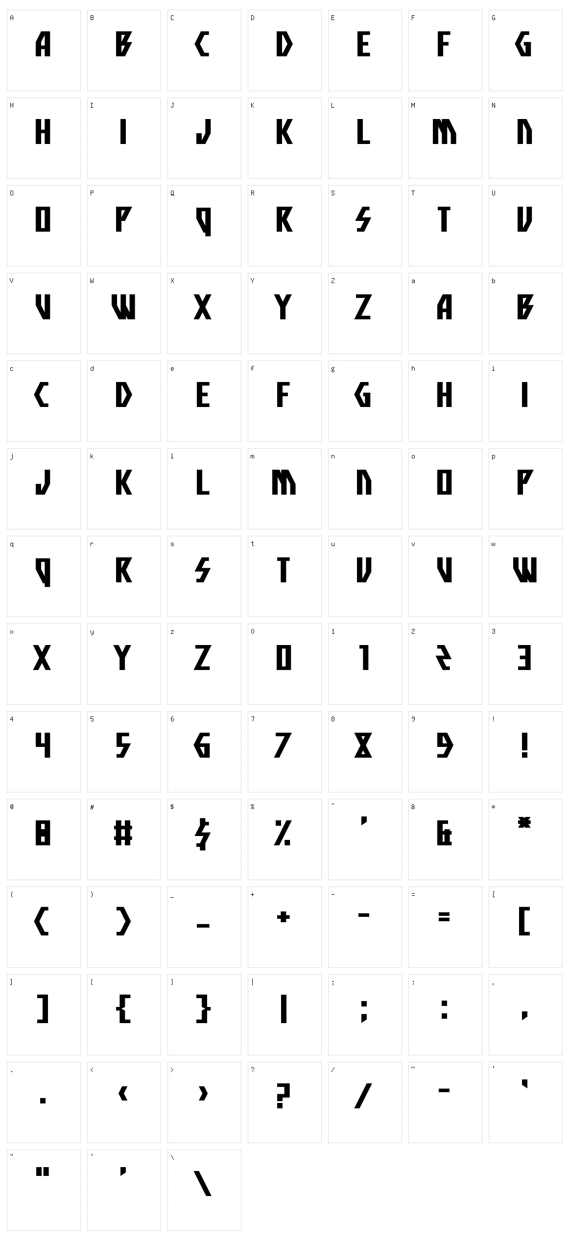 Big Scream Character Set