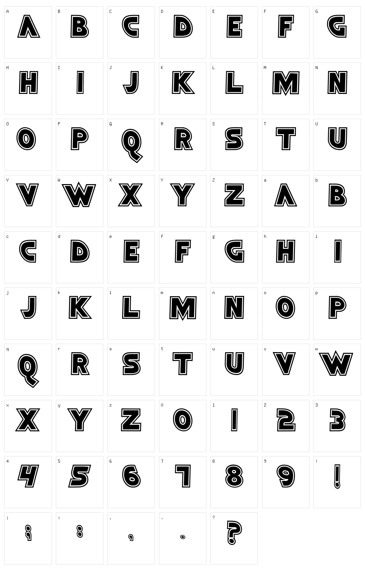 Bimasakti Character Set