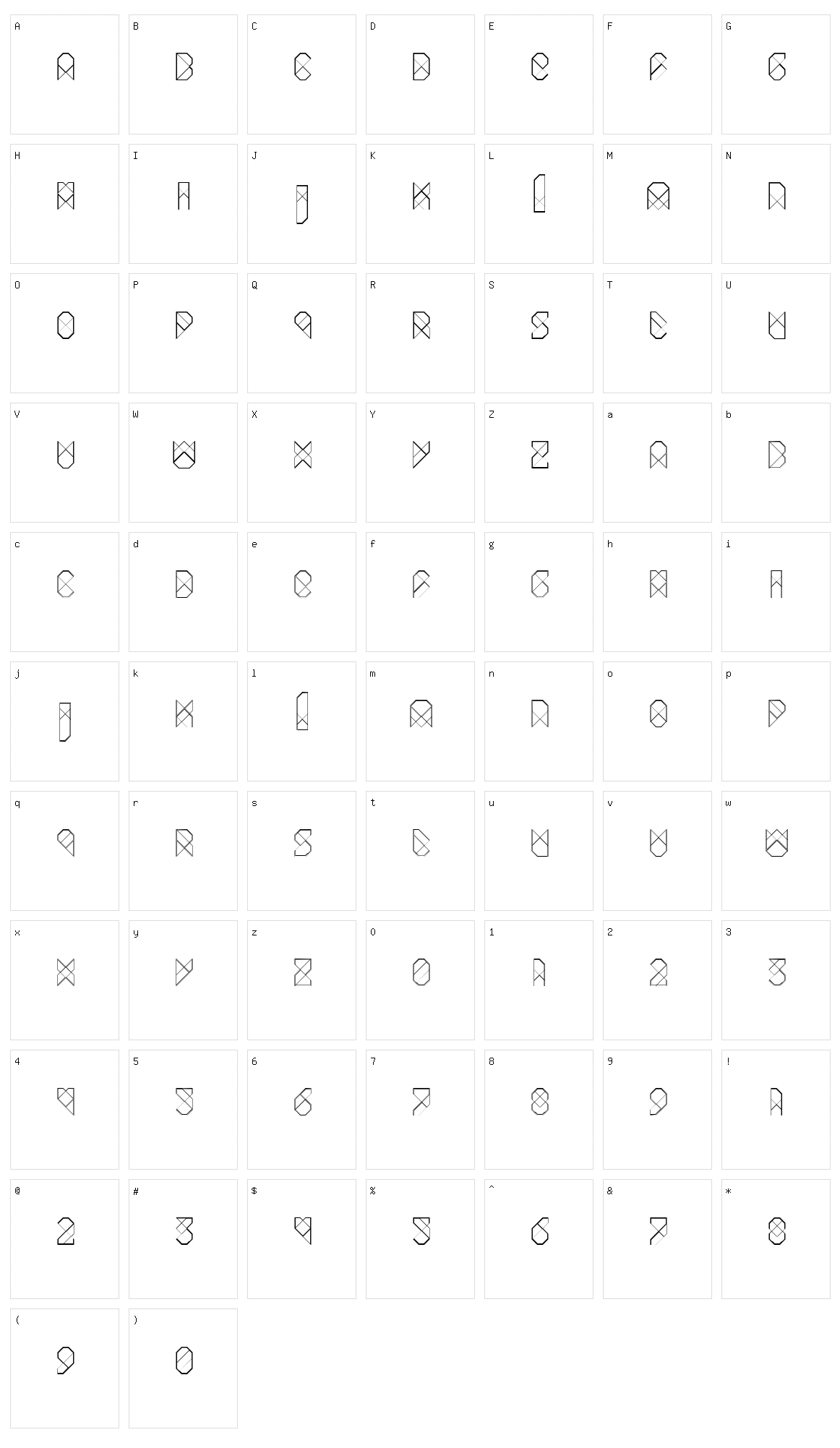 Biohack Character Set
