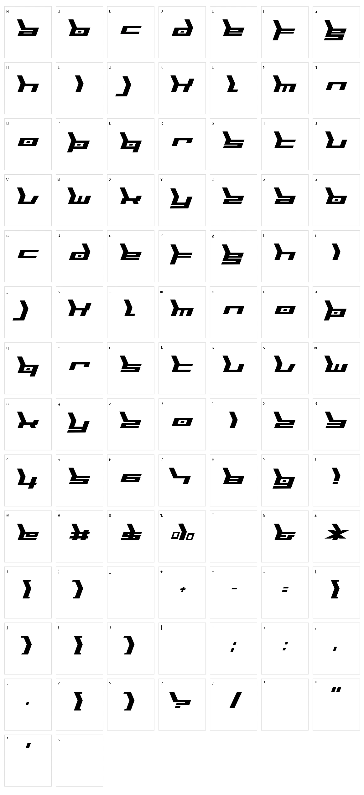 Biomechanic Character Set