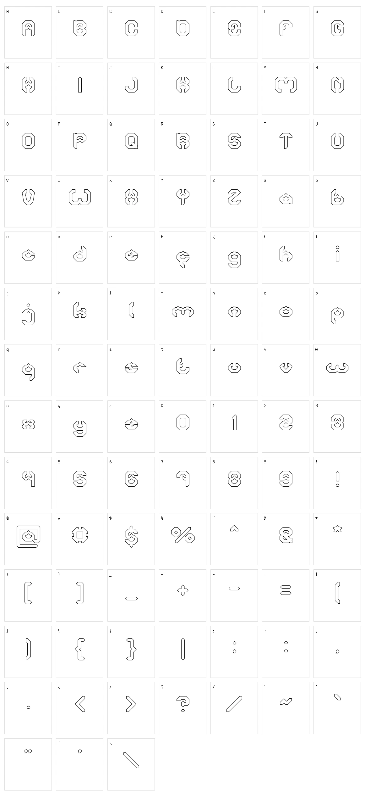 Bizzare Character Set