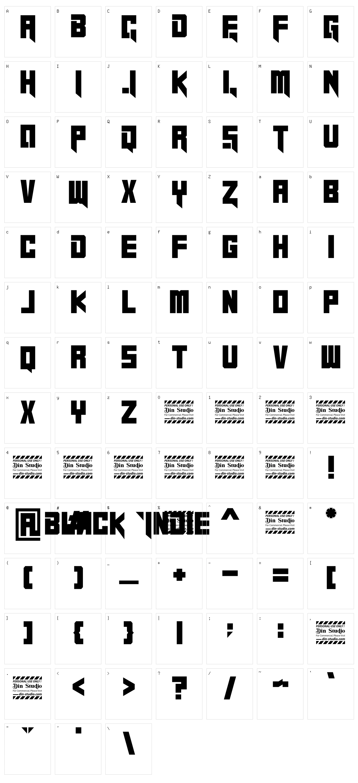 Black Indie Character Set