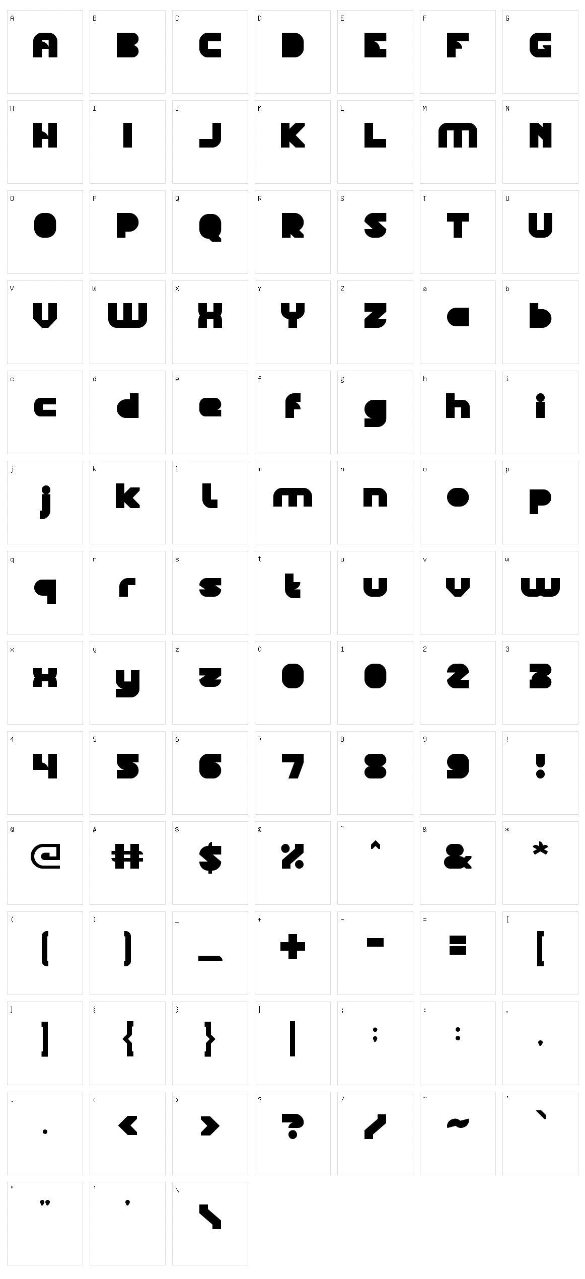 Black Star Character Set