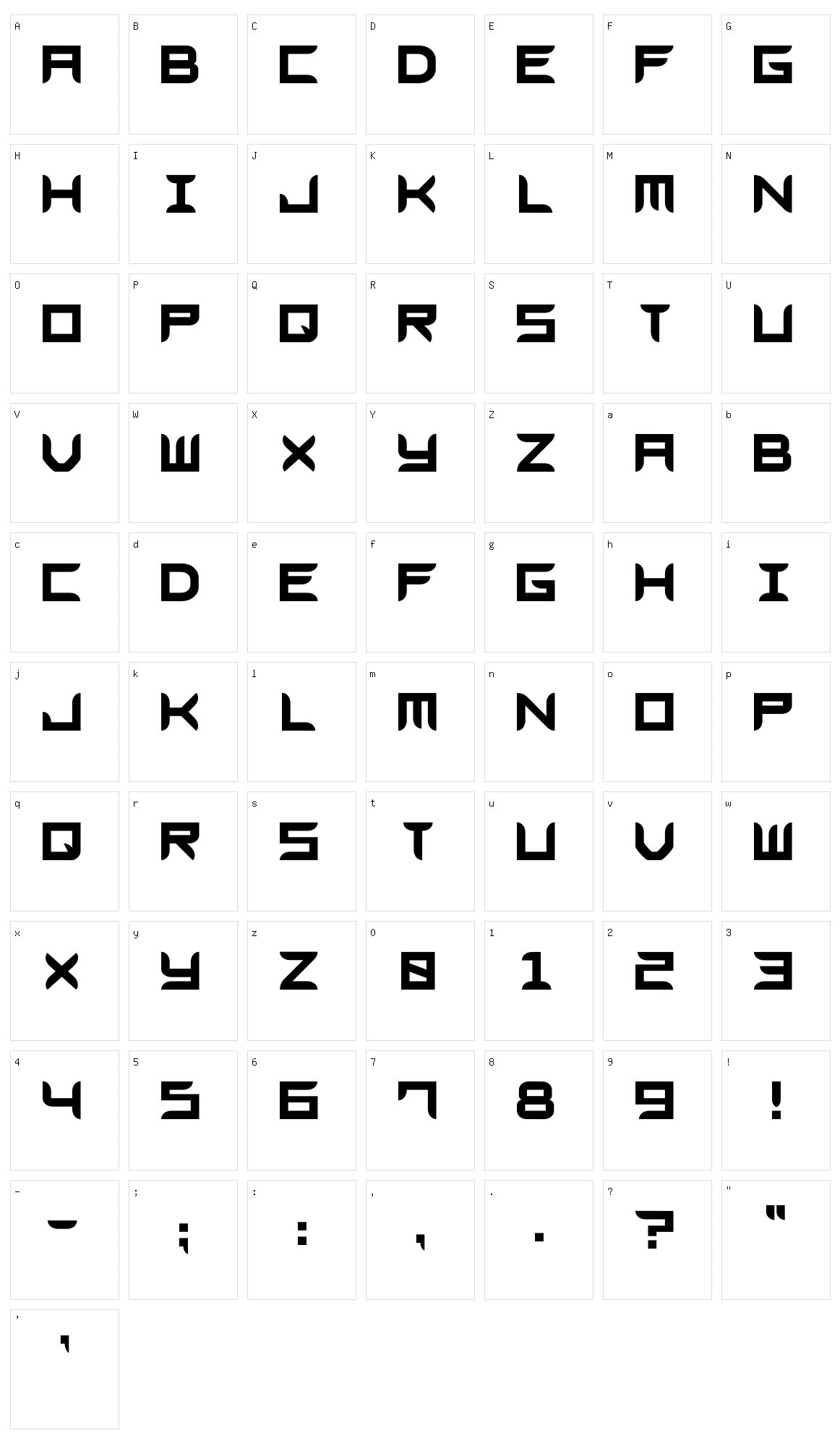 Blades GF Free Character Set