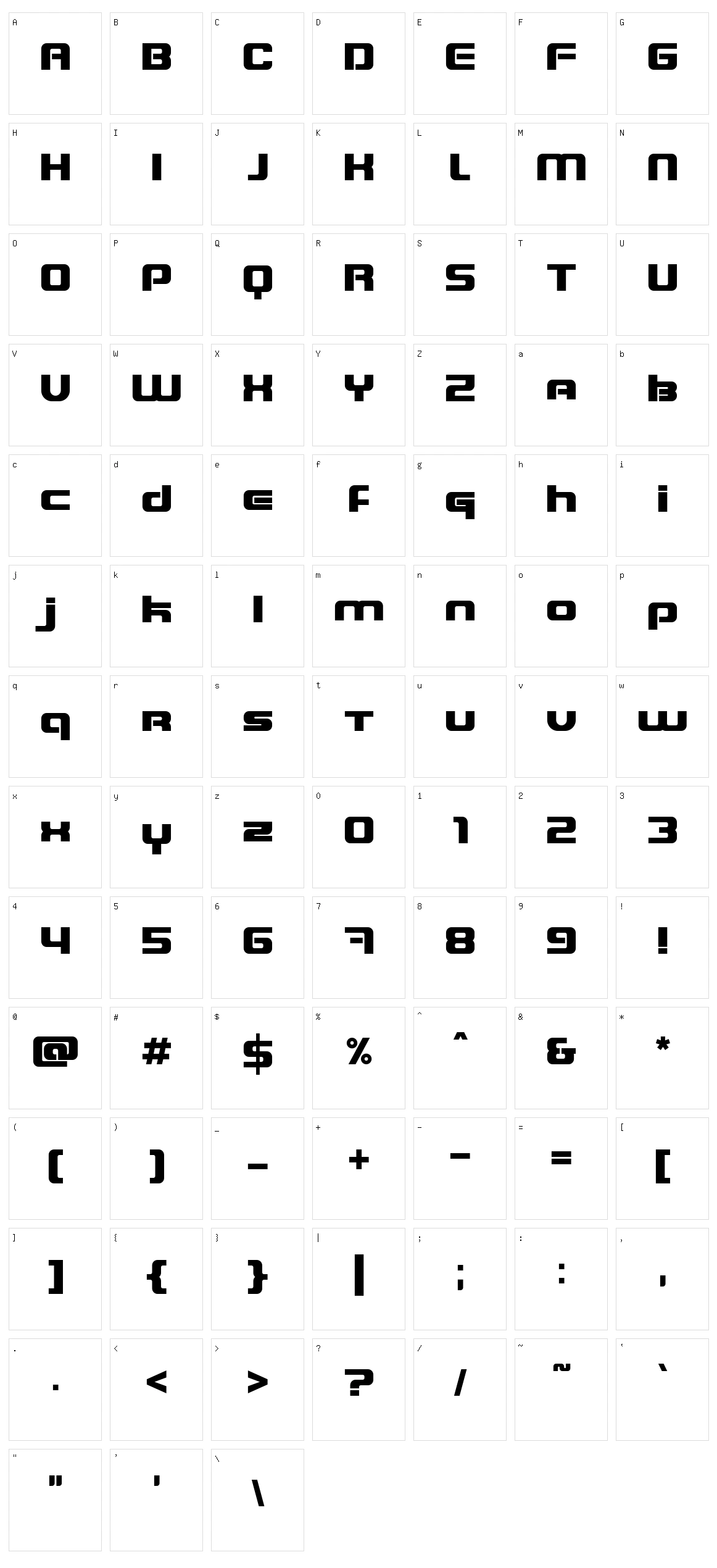 Blaster Character Set