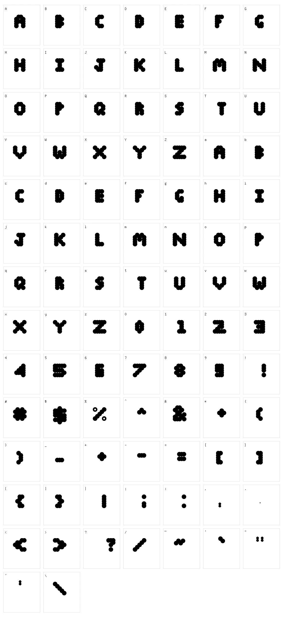 Blobify Character Set