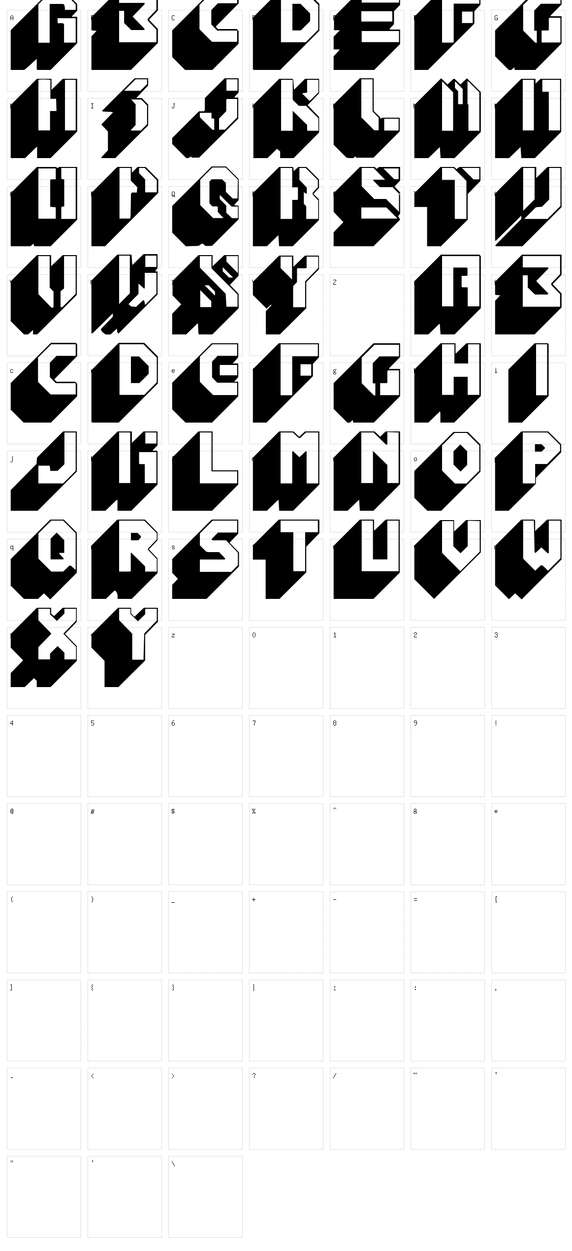 Blockbuster Character Set