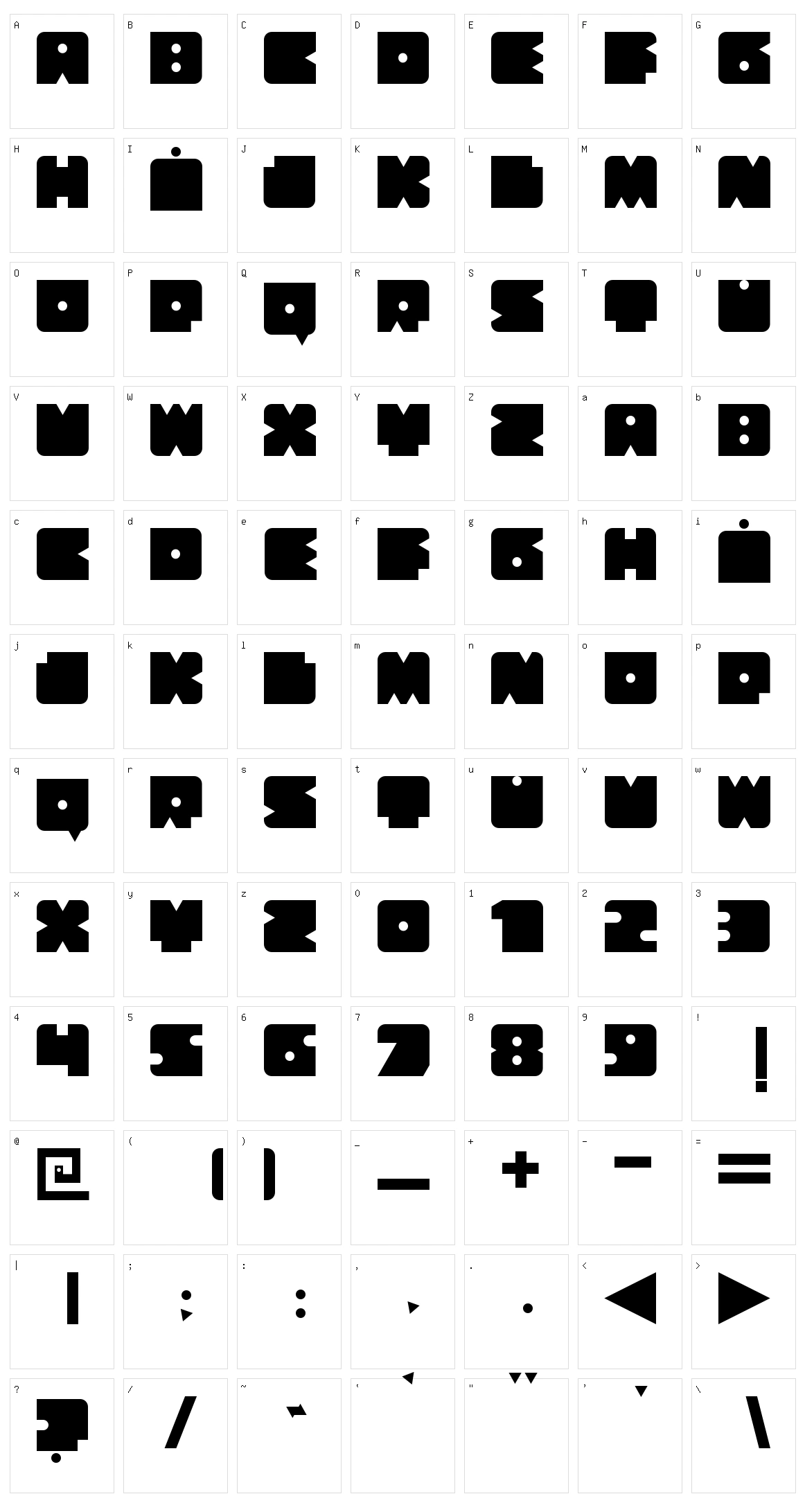 Blocker Modular Character Set