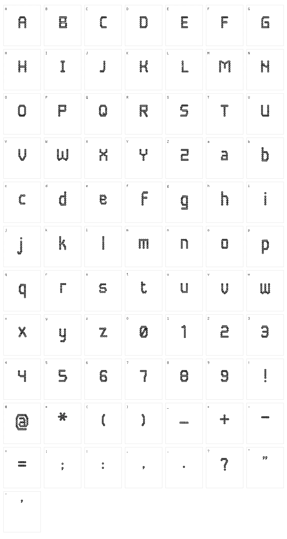 Blokada Character Set