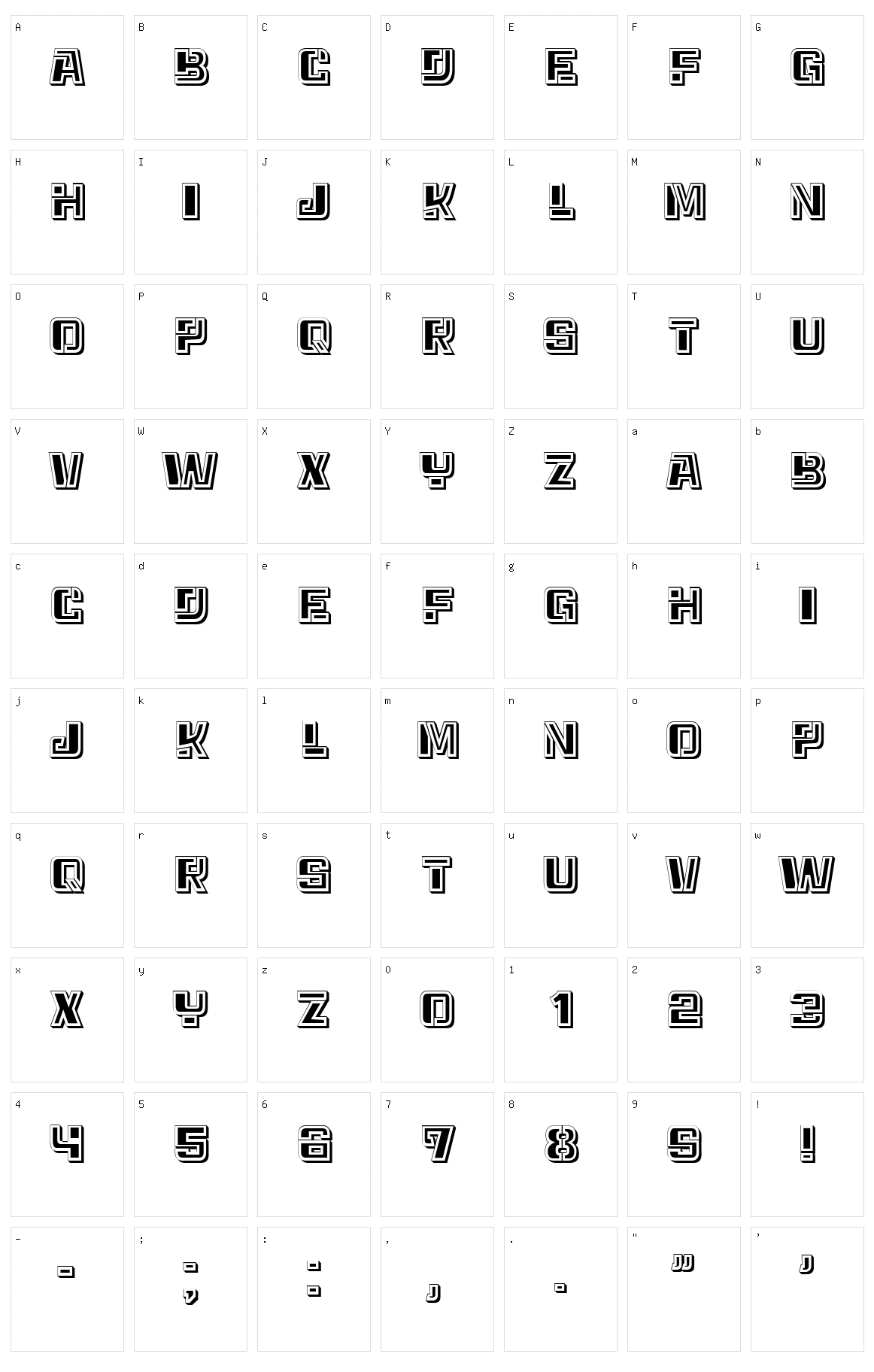 Blonde Character Set