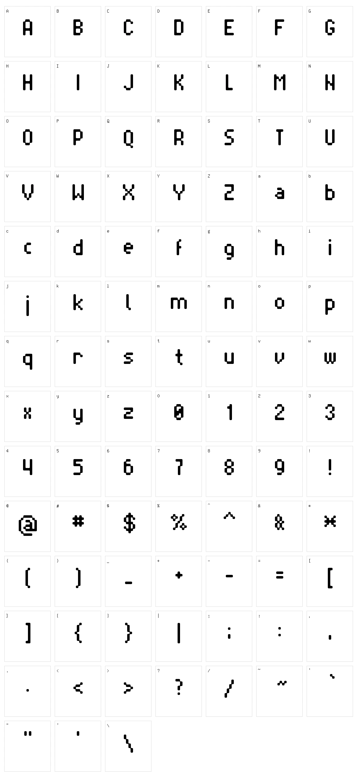 Blrrpix Strict Character Set