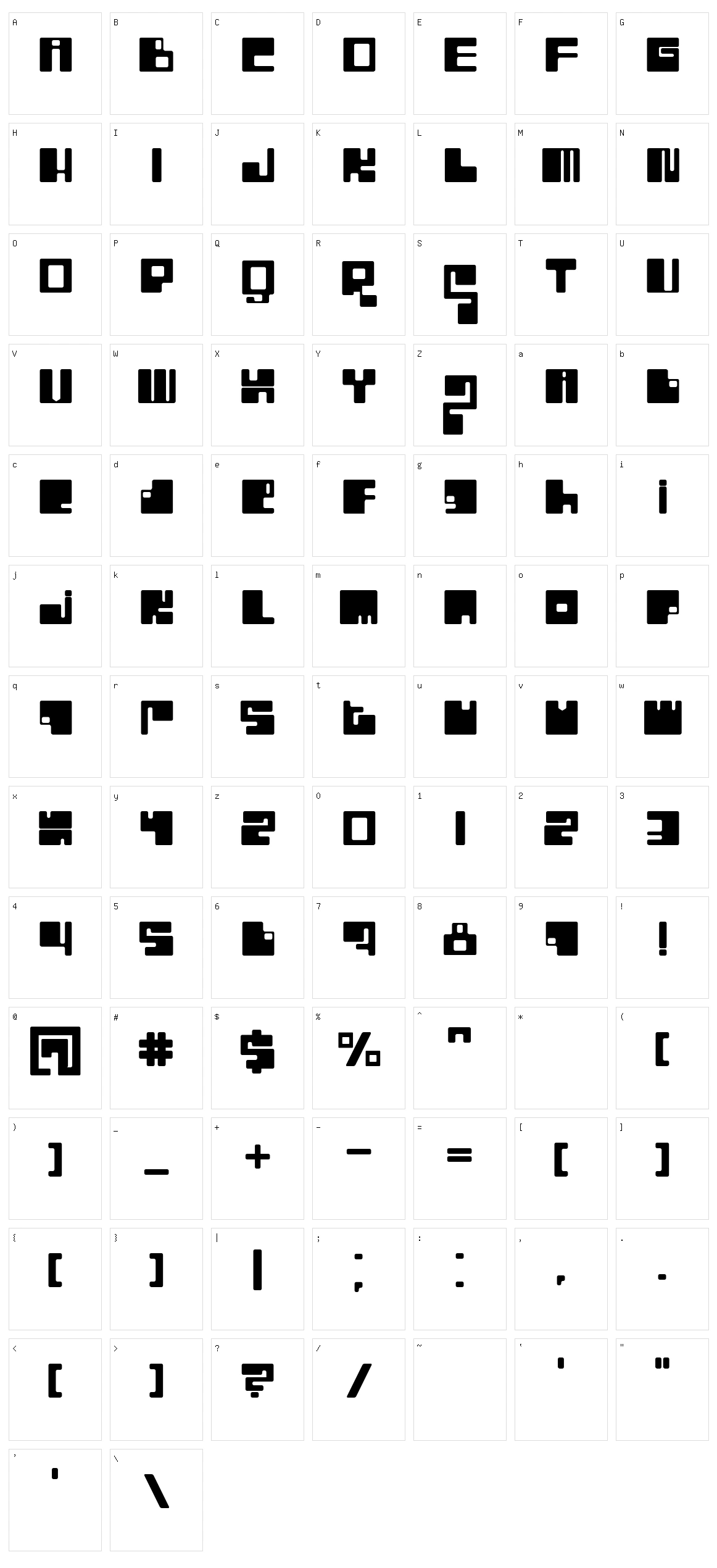 BN Intaglios Character Set