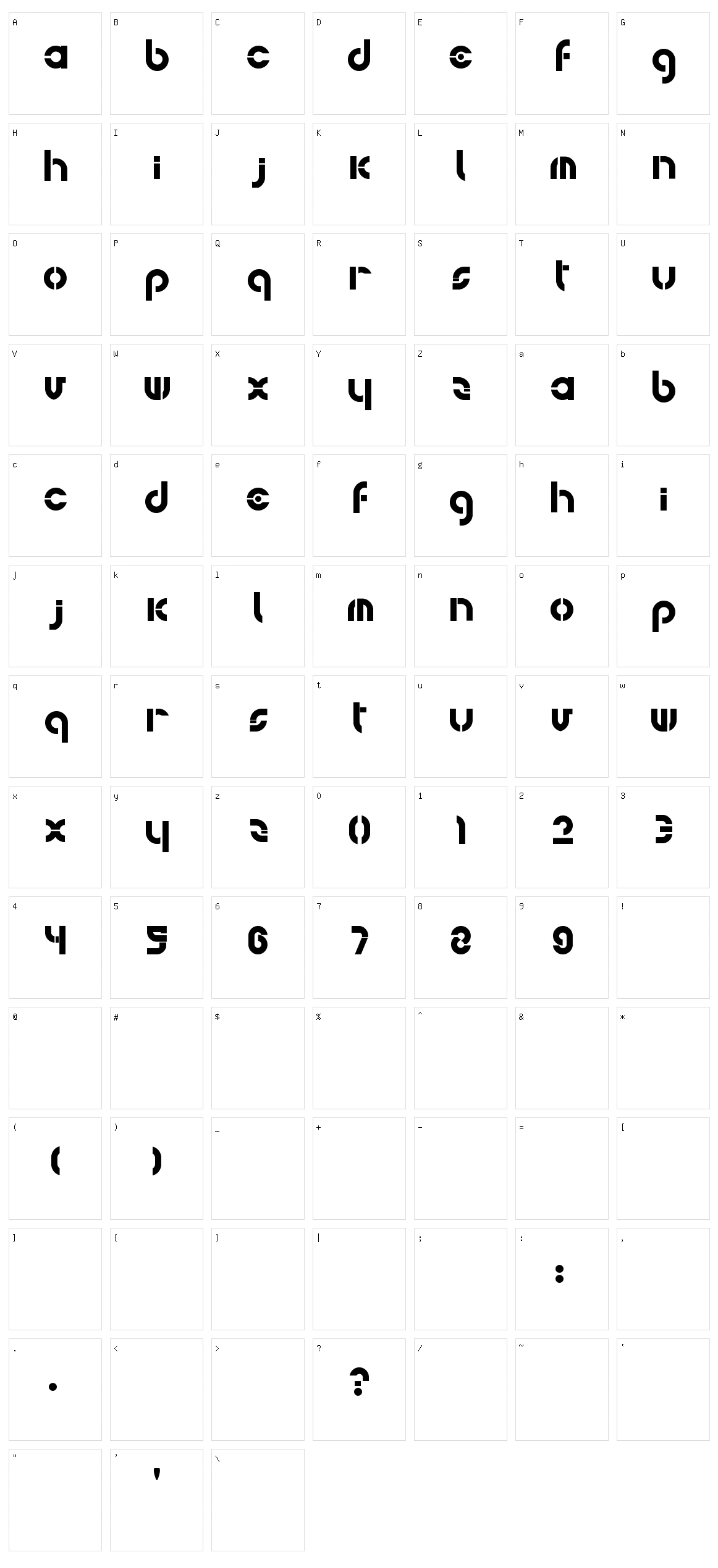 Bohemica Character Set